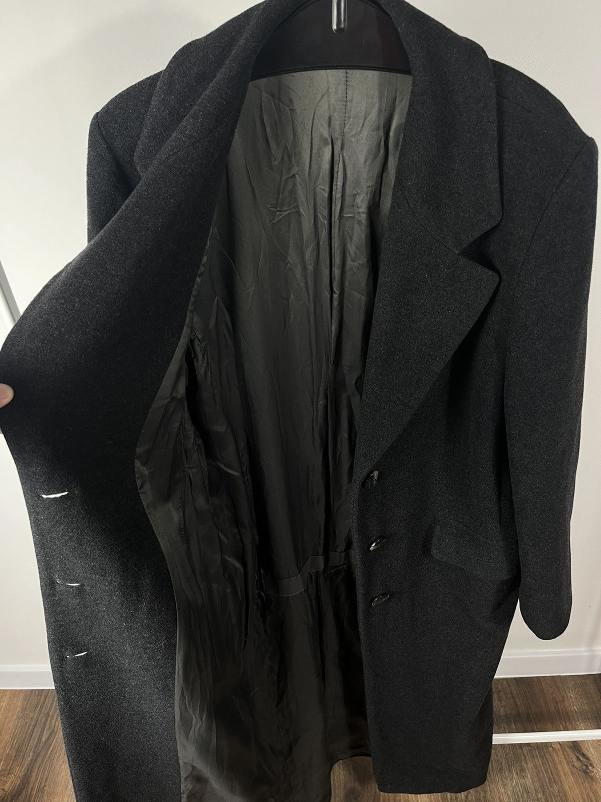 Other Vintage Women’s Italian Wool Coat Black Made in Italy Size L / US 10 / IT 46 - 5 Thumbnail