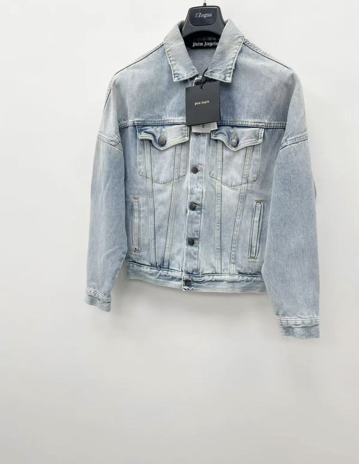 Palm Angels PALM ANGELS 100% Cotton Washed Denim Jacket J30 Size US L / EU 52-54 / 3 - 5 Thumbnail