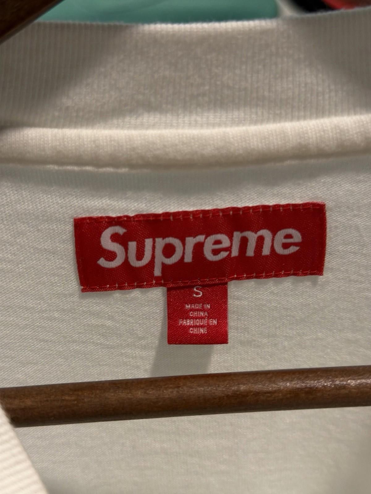 Supreme Supreme Cracked Long Sleeve Top Washed White Orange Size (S) Size US S / EU 44-46 / 1 - 8 Thumbnail
