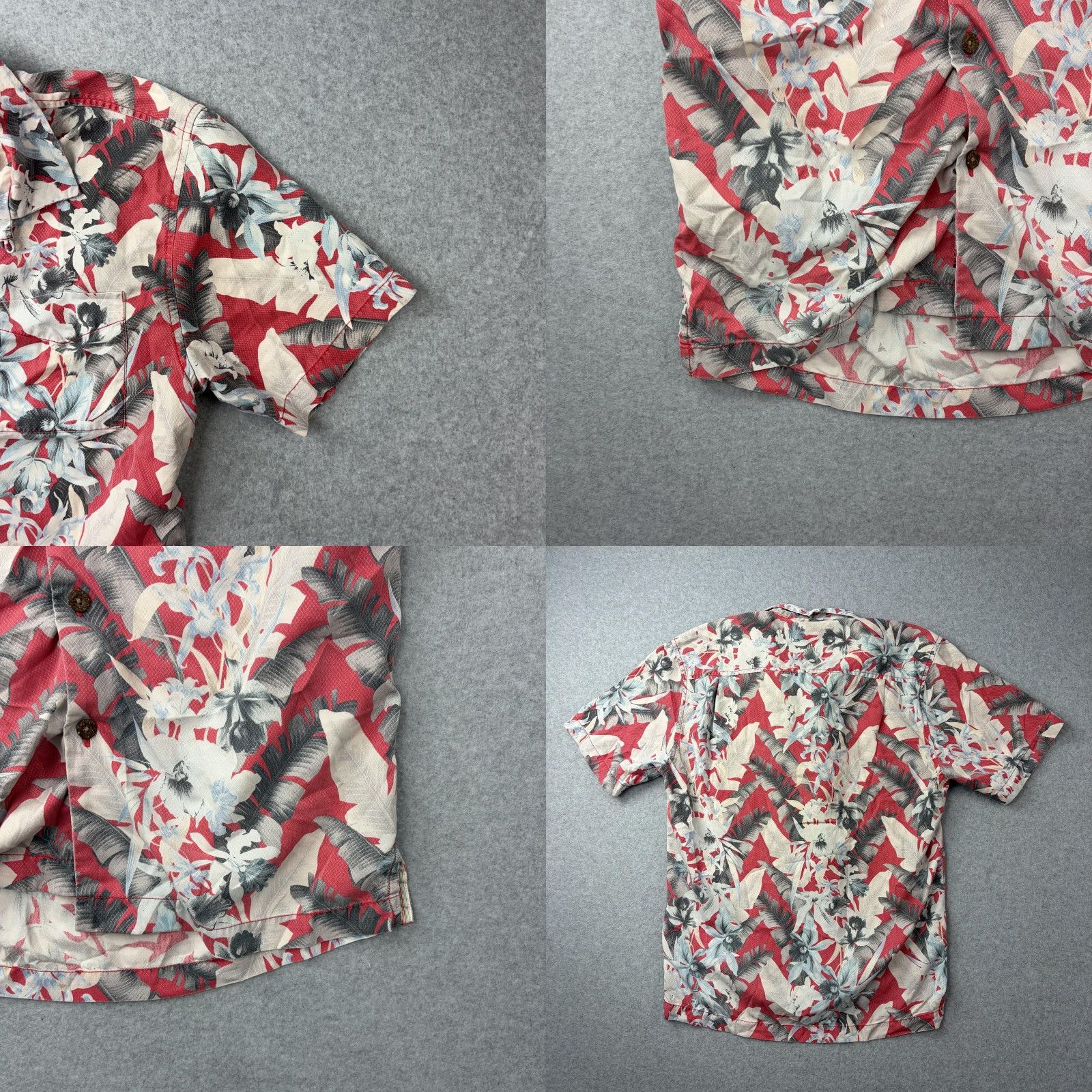 Tommy Bahama Tommy Bahama Shirt Mens S Red Floral Hawaiian Short Sleeve Button Front Shirt Size US S / EU 44-46 / 1 - 8 Thumbnail