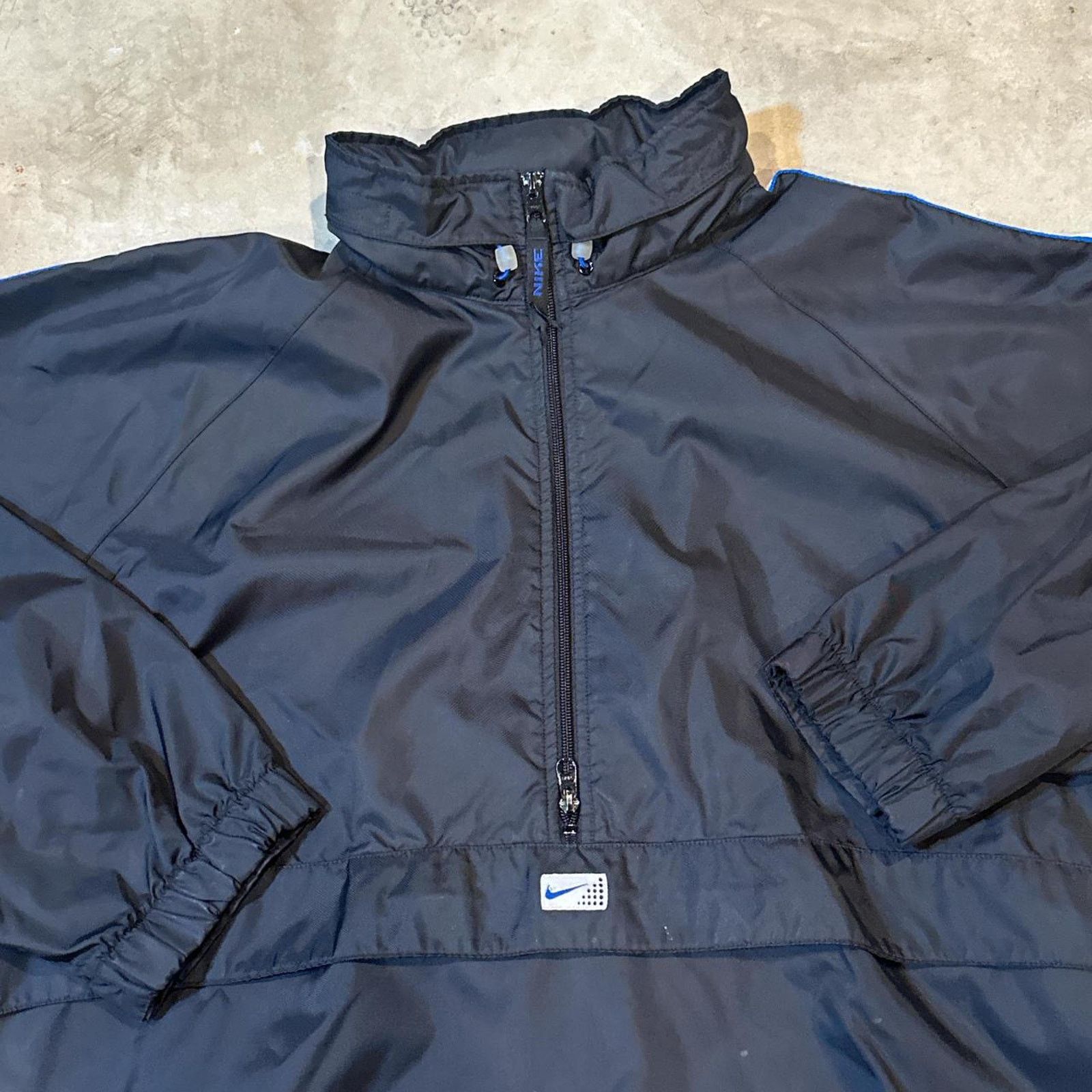 Nike VTG Y2K Black Nike Silver Tag Half-Zip Windbreaker Jacket Size US XXL / EU 58 / 5 - 3 Thumbnail