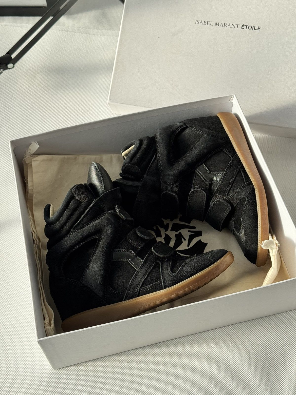 Isabel Marant Isabel Marant Bekett sneakers shoes Black Suede Wedge Size US 10 / IT 40 - 3 Thumbnail