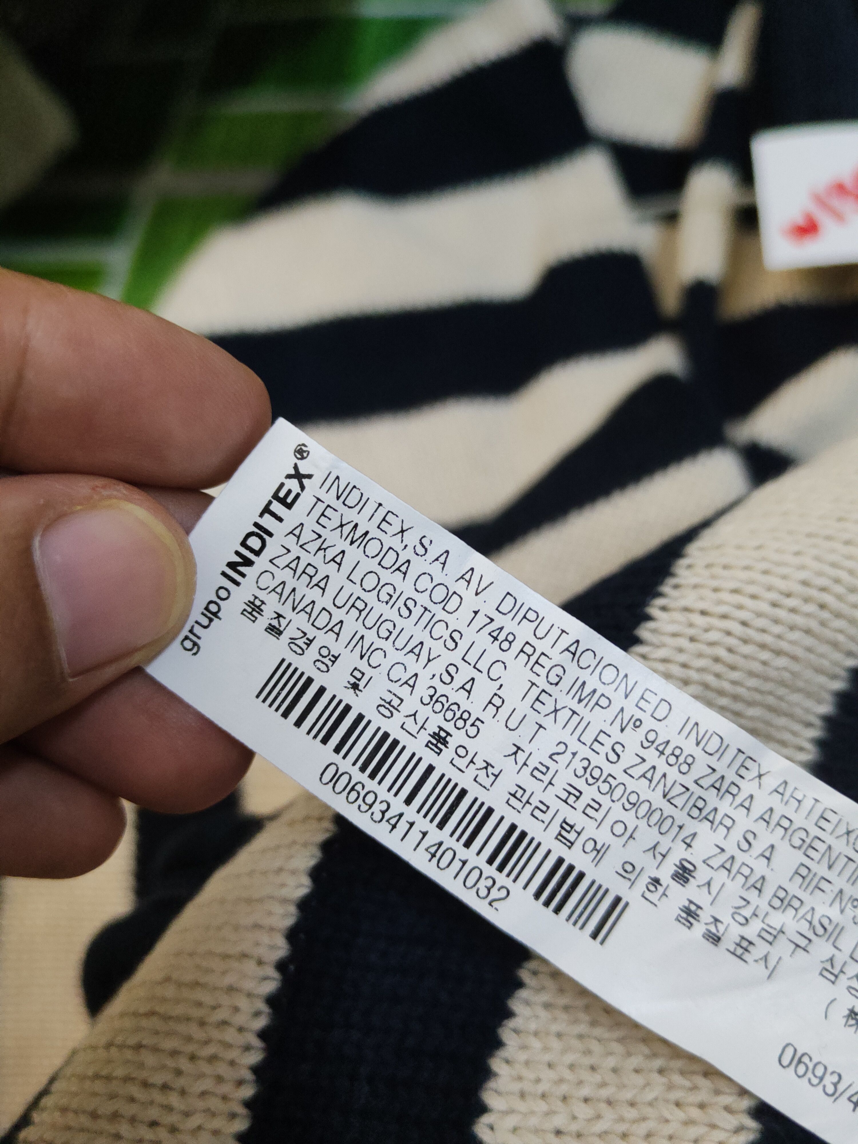 Homespun Knitwear × Japanese Brand × Vintage Inditex Navy Cream Stripe Knitwear Sweaters #W1358 Size US M / EU 48-50 / 2 - 10 Thumbnail