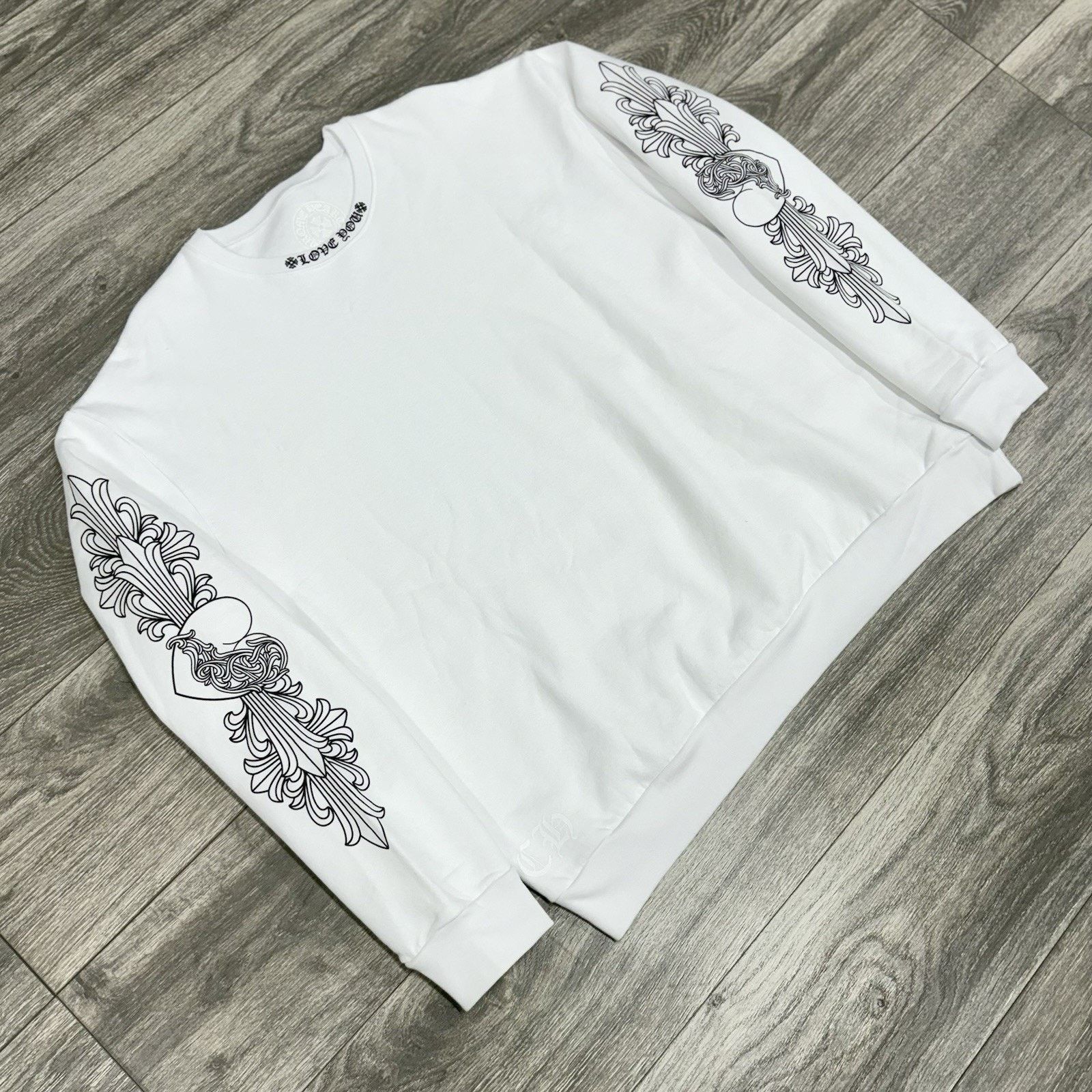 Chrome Hearts Love You Floral Crewneck Sweatshirt NEW!