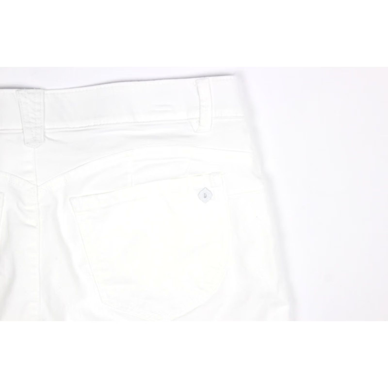 Vintage VINTAGE Democracy Jeans Women's Ab Solution 7" Denim Shorts Cuffed 14 White B471ZS0W Size 36" / US 14 / IT 50 - 3 Thumbnail