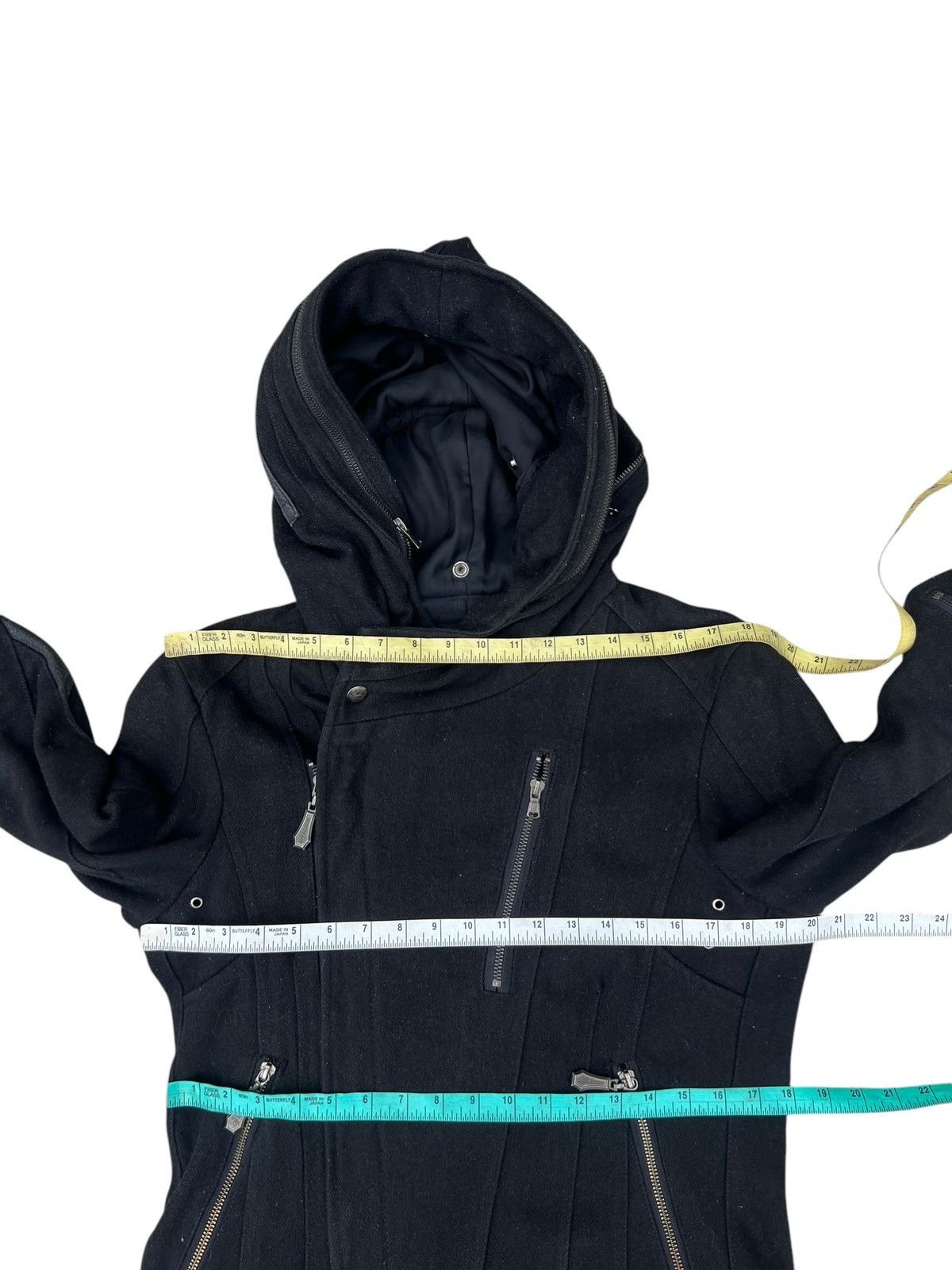 If Six Was Nine × JACKROSE × Le Grande Bleu (L.G.B.) Jackrose Luv Maison Wool Leather Hoodie Bondage Bono Jacket Size US M / EU 48-50 / 2 - 2 Thumbnail