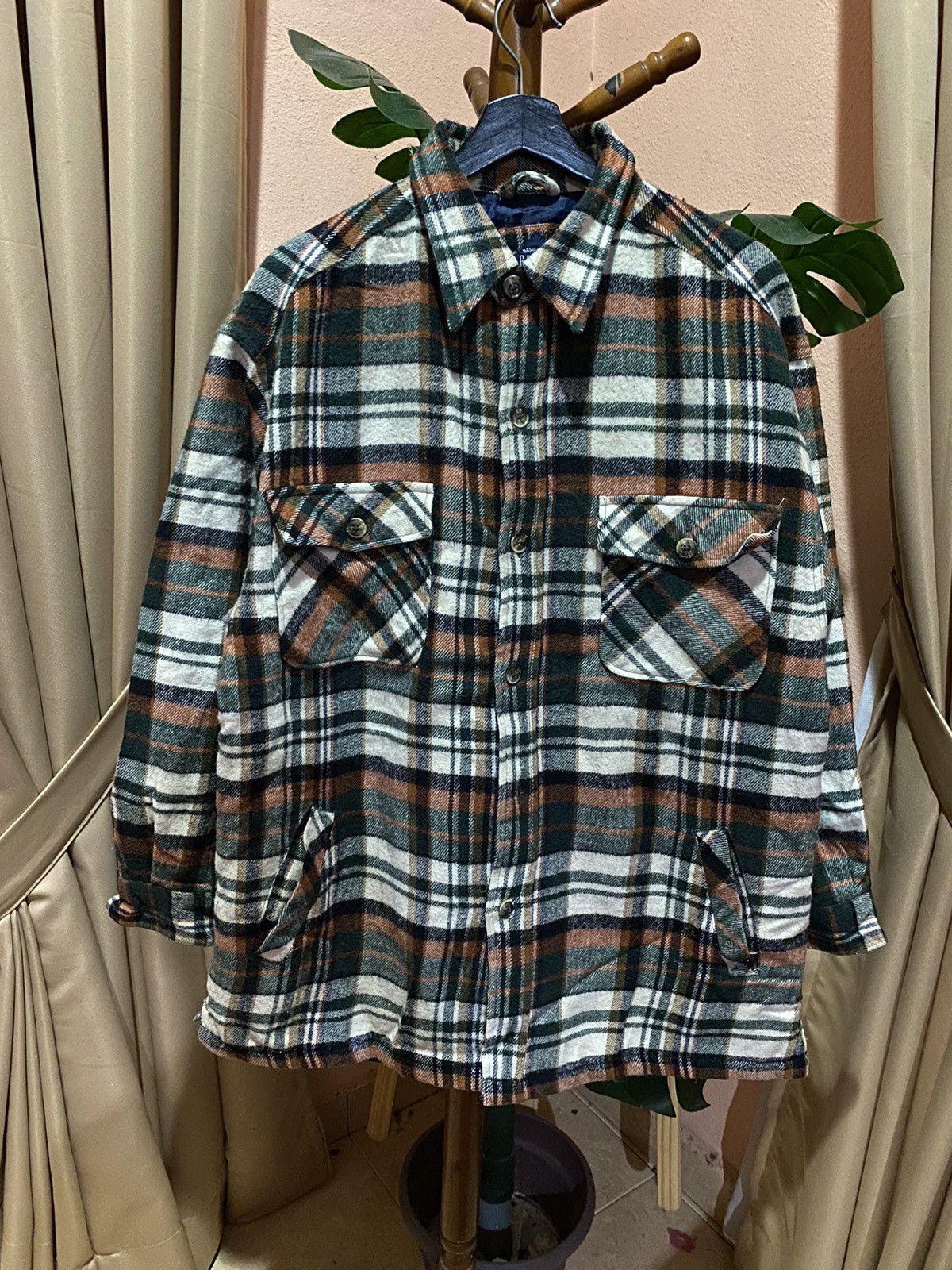 Gents Vintage GENT’S Wool Plaid Jacket Timeless Flannel Outerwear Size US XL / EU 56 / 4 - 1 Thumbnail