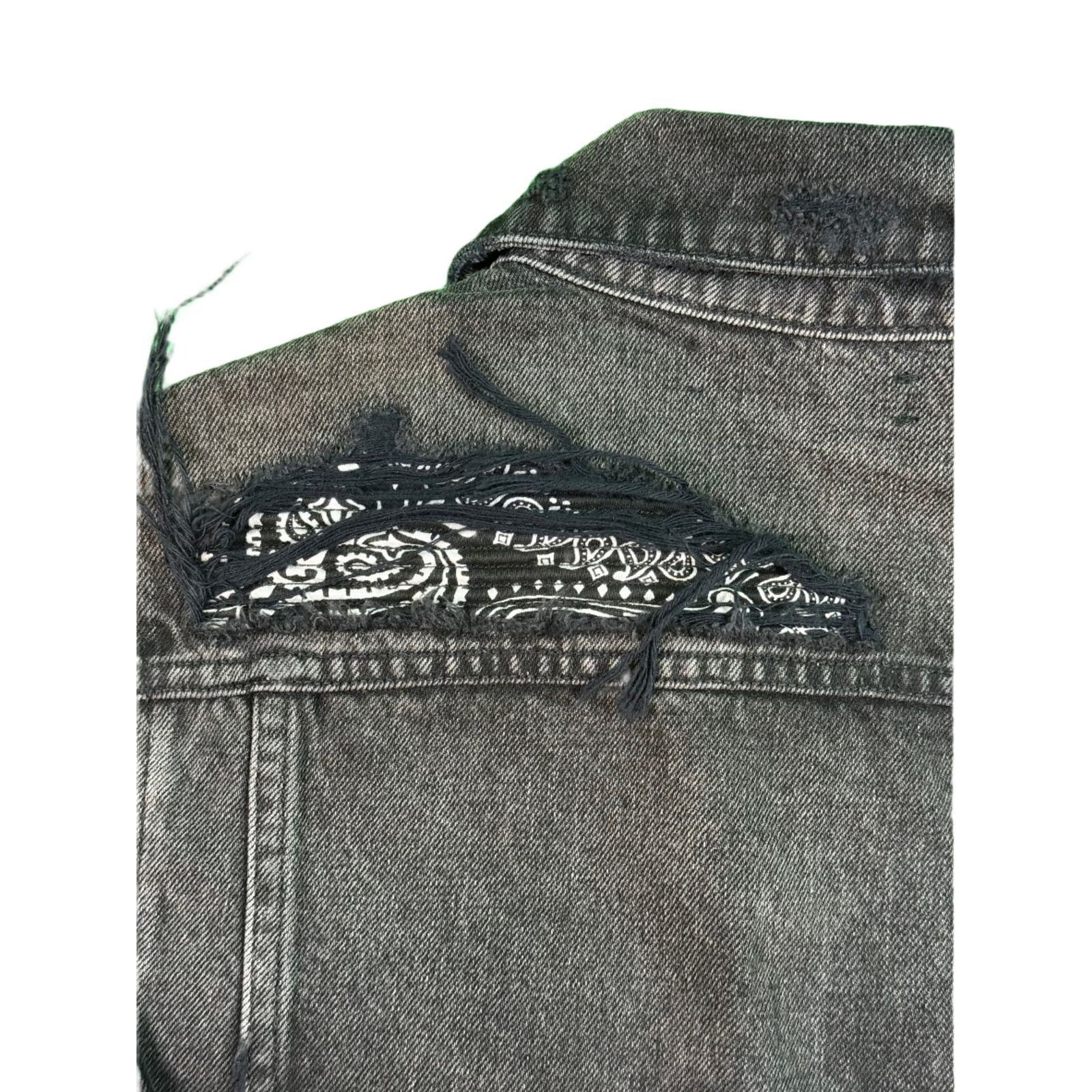 Amiri Amiri MX2 Black Paisley Denim Jacket Size US M / EU 48-50 / 2 - 6 Thumbnail