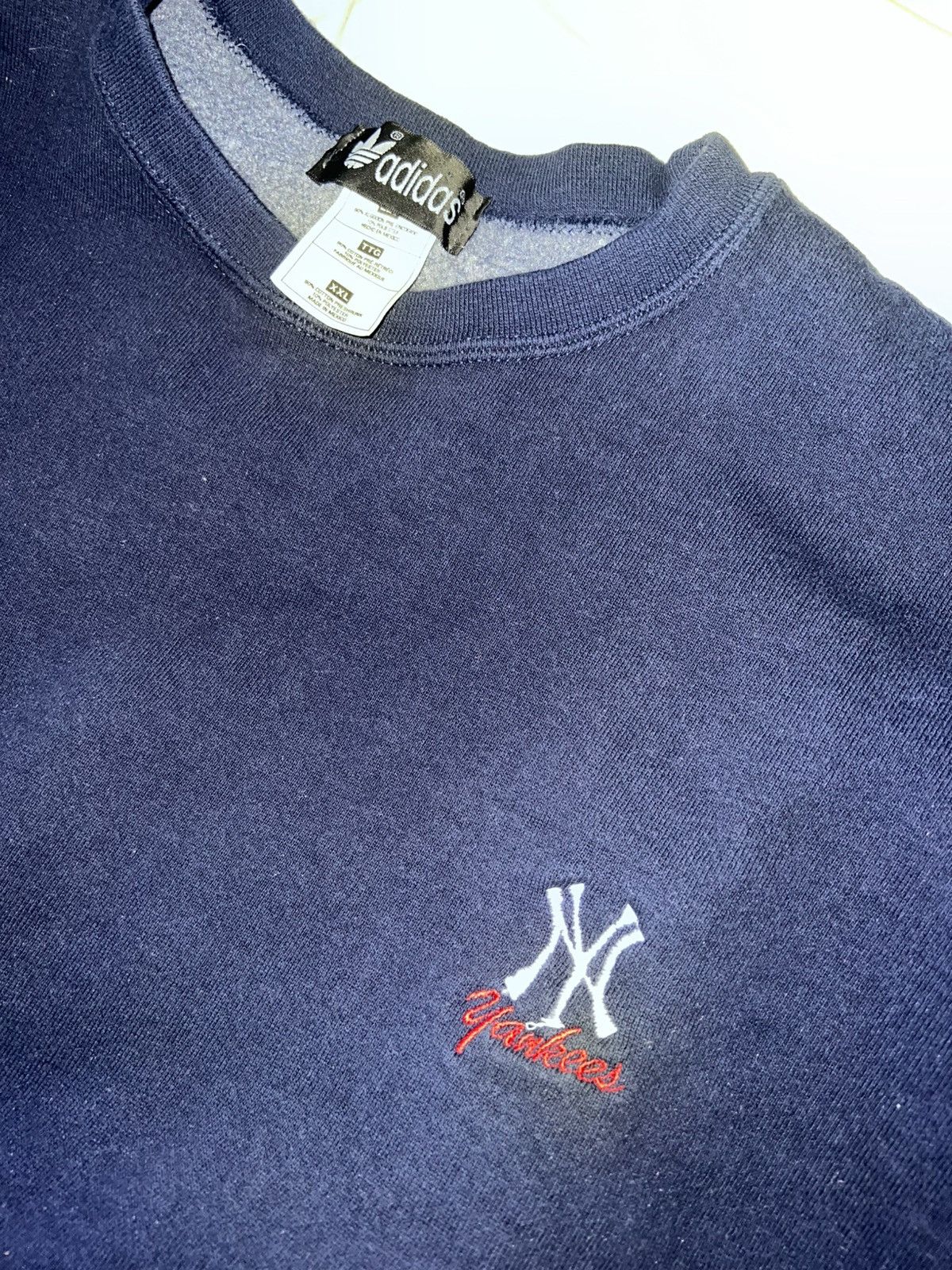 Adidas Vintage adidas Yankees crewneck Size US XXL / EU 58 / 5 - 3 Thumbnail