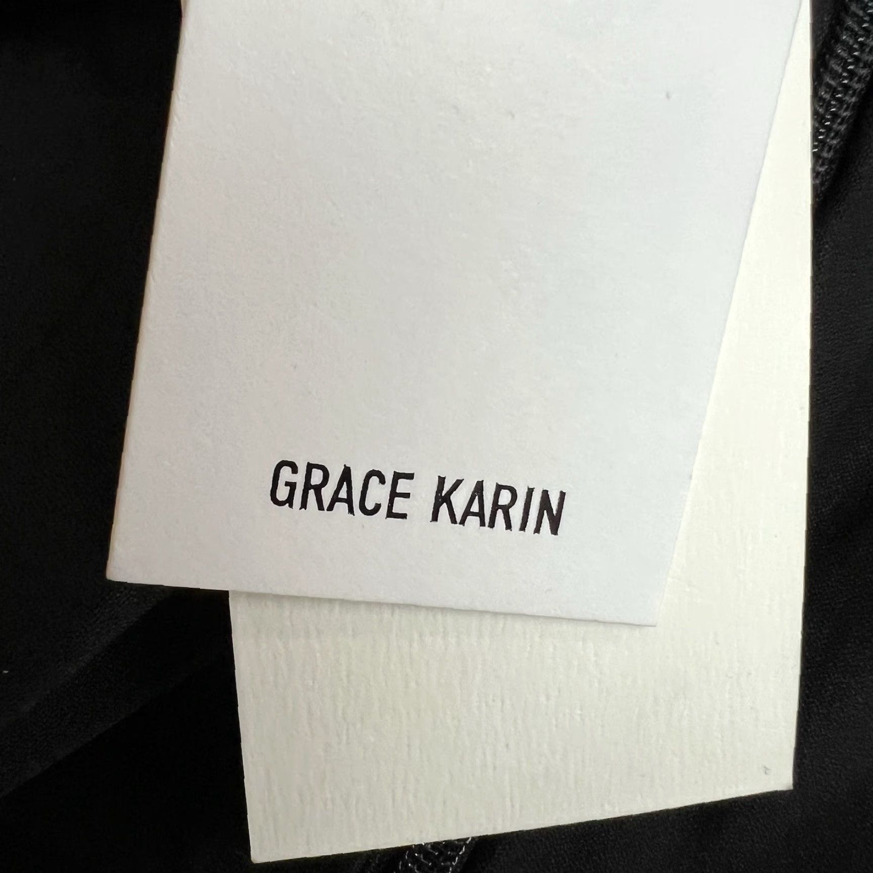 Vintage Grace Karin Party Cocktail Dress Sleeveless L Black Knee-Length Belted V-Neck Size L / US 10 / IT 46 - 7 Thumbnail