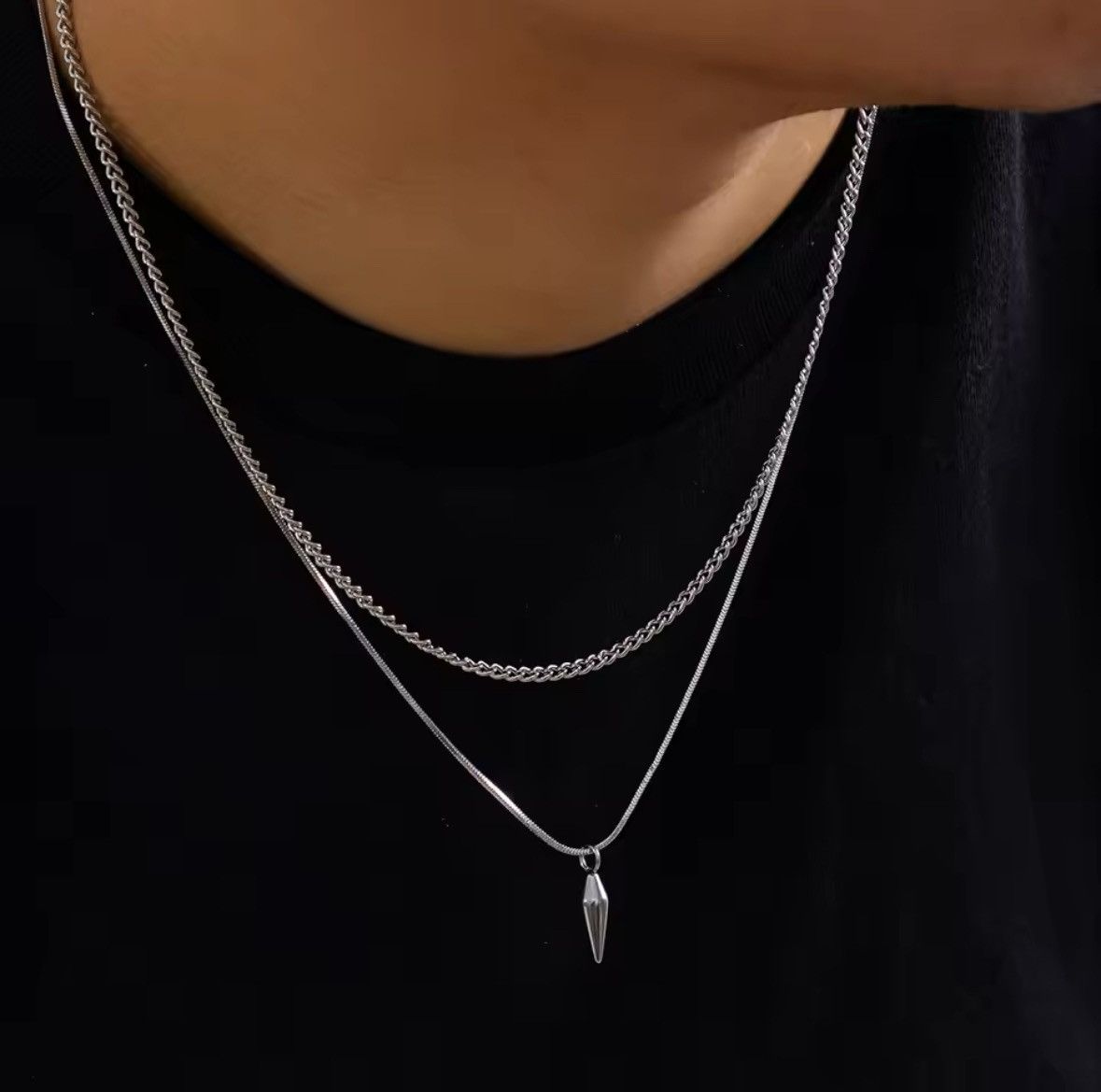 Other 2pcs/set Stainless Steel Metal Rivet Pendant Size ONE SIZE - 2 Thumbnail