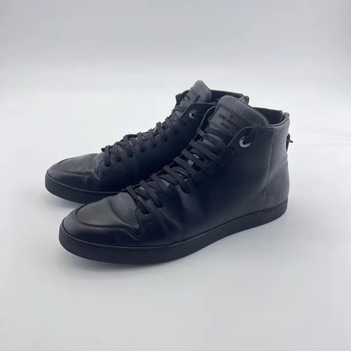 Louis Vuitton Louis Vuitton Black Mid-Top Checkerboard Zip Sneakers -2508 Size US 8 / EU 41 - 1 Thumbnail