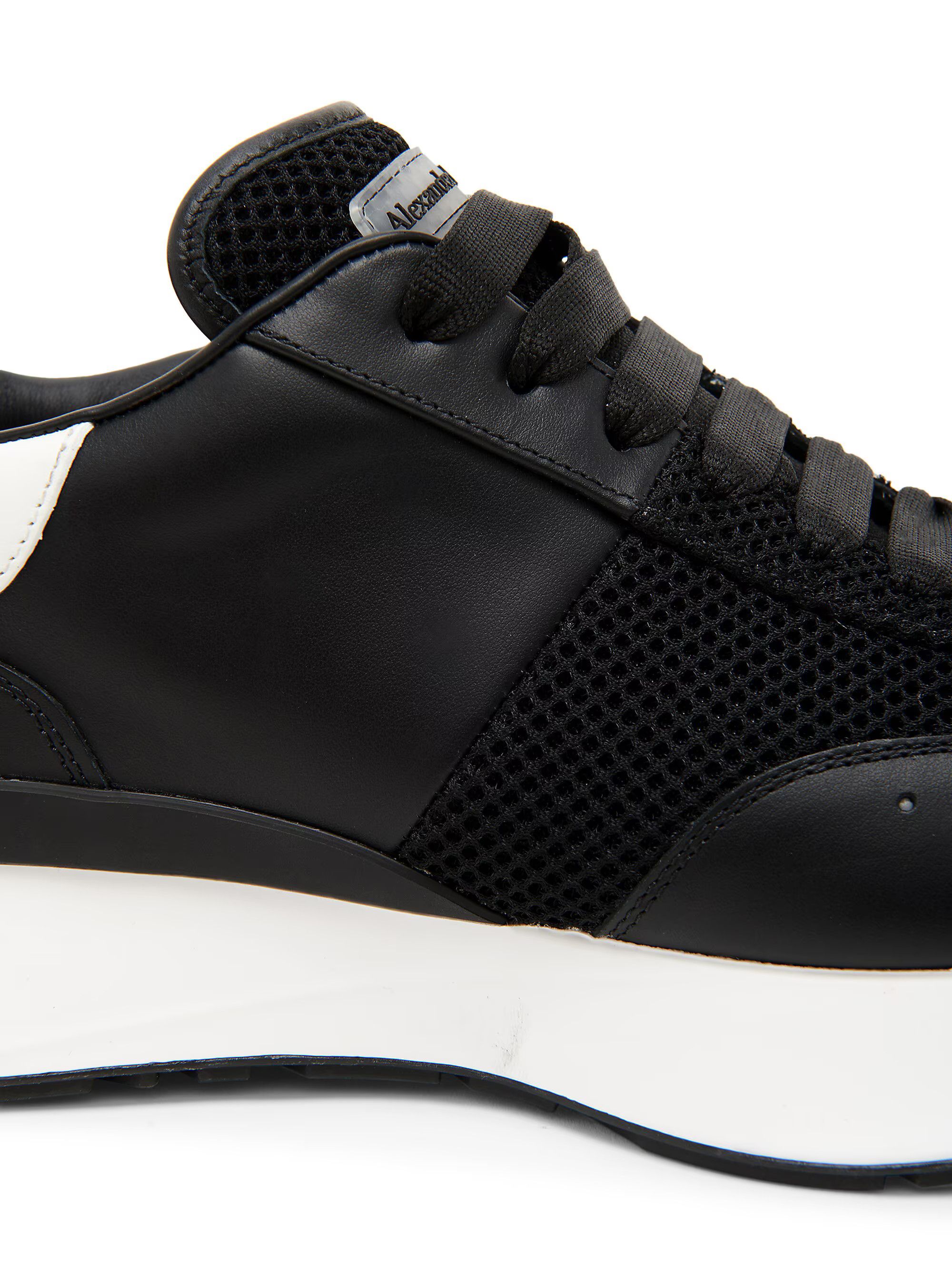 Alexander McQueen os11x0226 Leather Low-Top Sneakers in Black/White Size US 11 / EU 44 - 6 Thumbnail