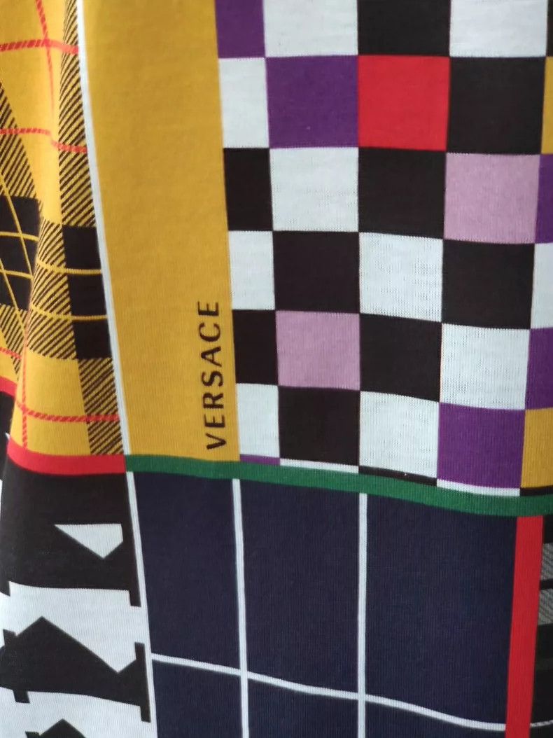 Versace Versace Checkerboard cotton men's short-sleeved T-shirt Size US S / EU 44-46 / 1 - 2 Thumbnail