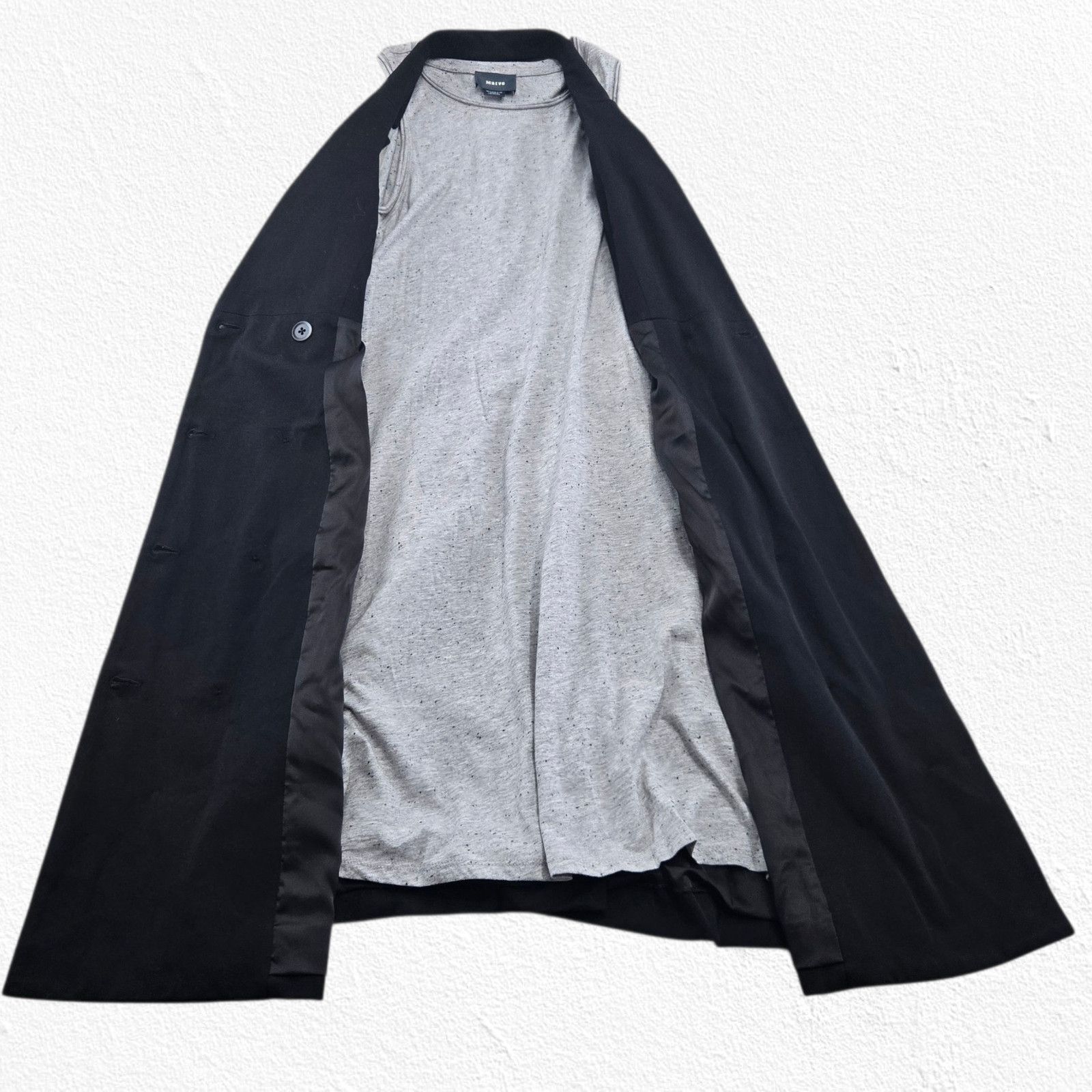 Anthropologie Maeve Gray Black Double Breasted Trench Dress Size 4 Size S / US 4 / IT 40 - 7 Thumbnail