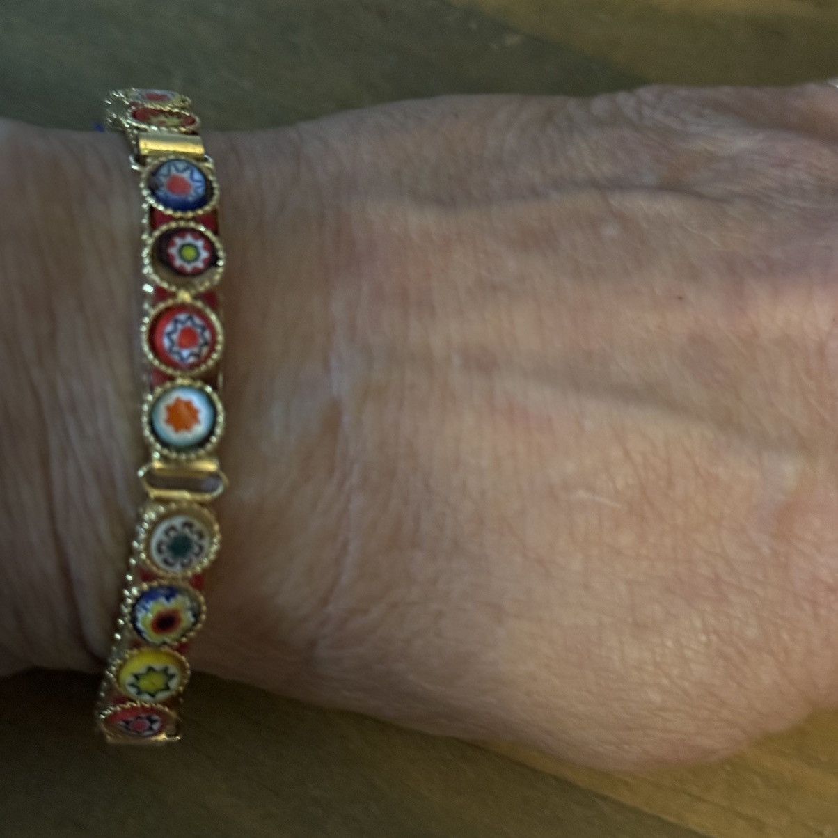 Vintage Vintage Italian Venetian Murano art glass link bracelet Size ONE SIZE - 7 Thumbnail