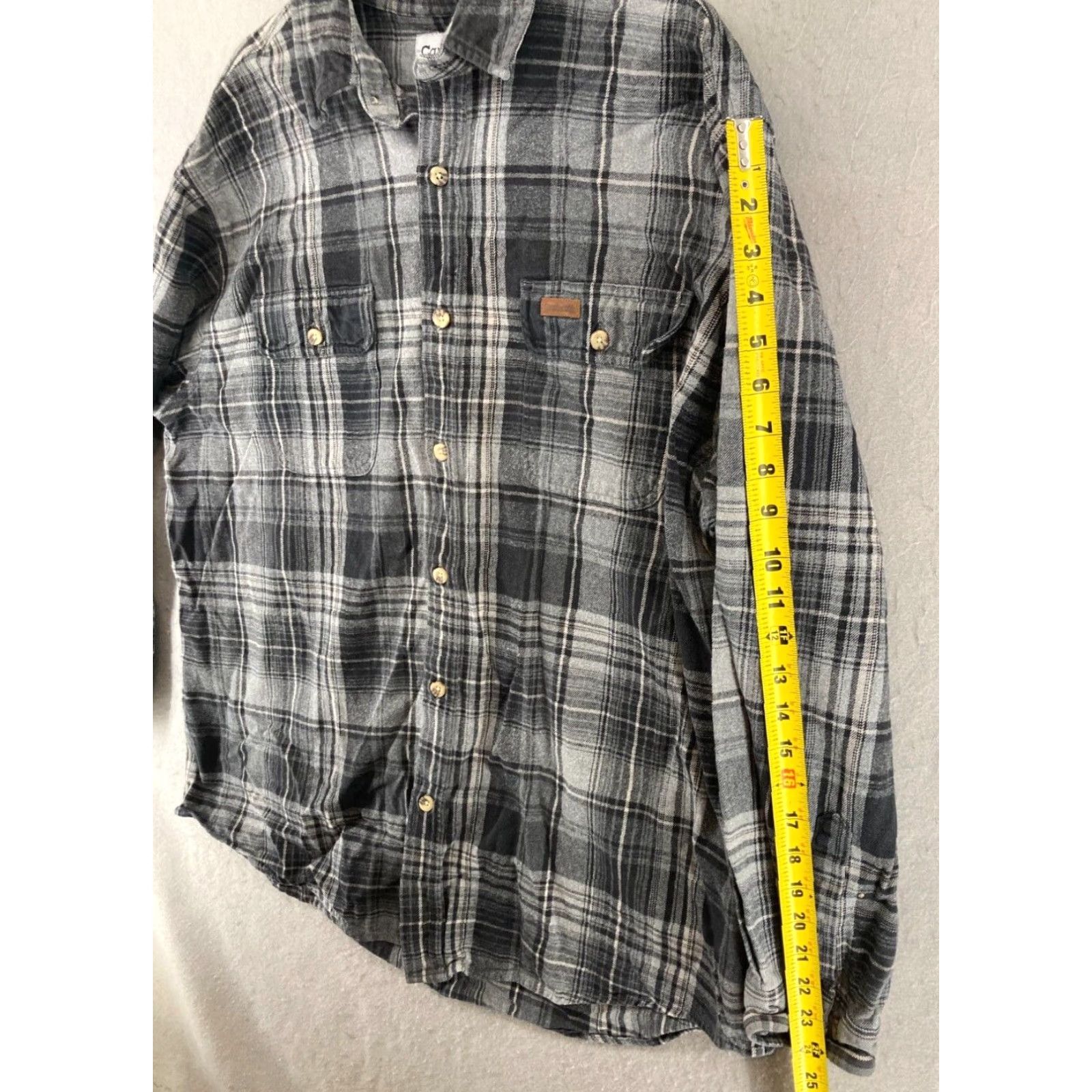 Carhartt Carhartt Shirt Mens 2XL Black Plaid Flannel Button-Up Outdoor Workwear Mens Size US XXL / EU 58 / 5 - 4 Thumbnail