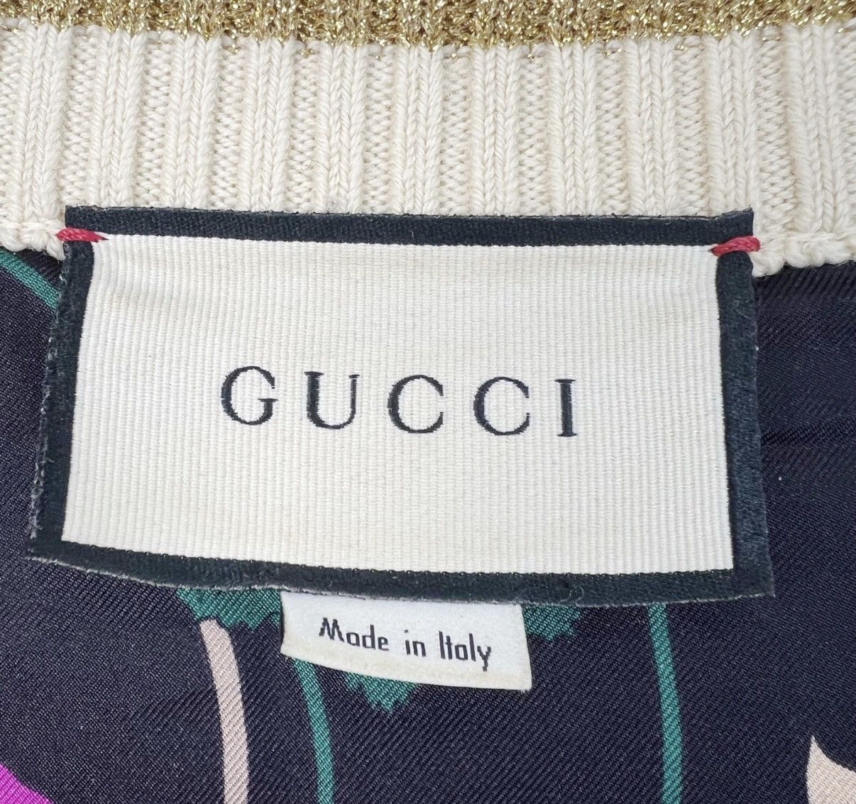 Gucci Gucci Double G Gold Thread All-Over Print Knit Cardigan K12 Size M / US 6-8 / IT 42-44 - 4 Thumbnail
