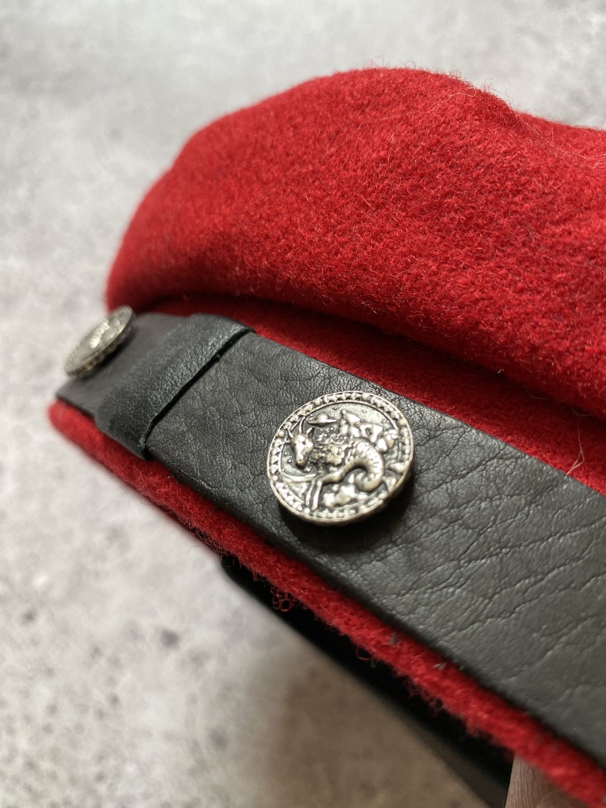 The Kooples The Kooples wool leather hat women luxury cap in red Size ONE SIZE - 4 Thumbnail