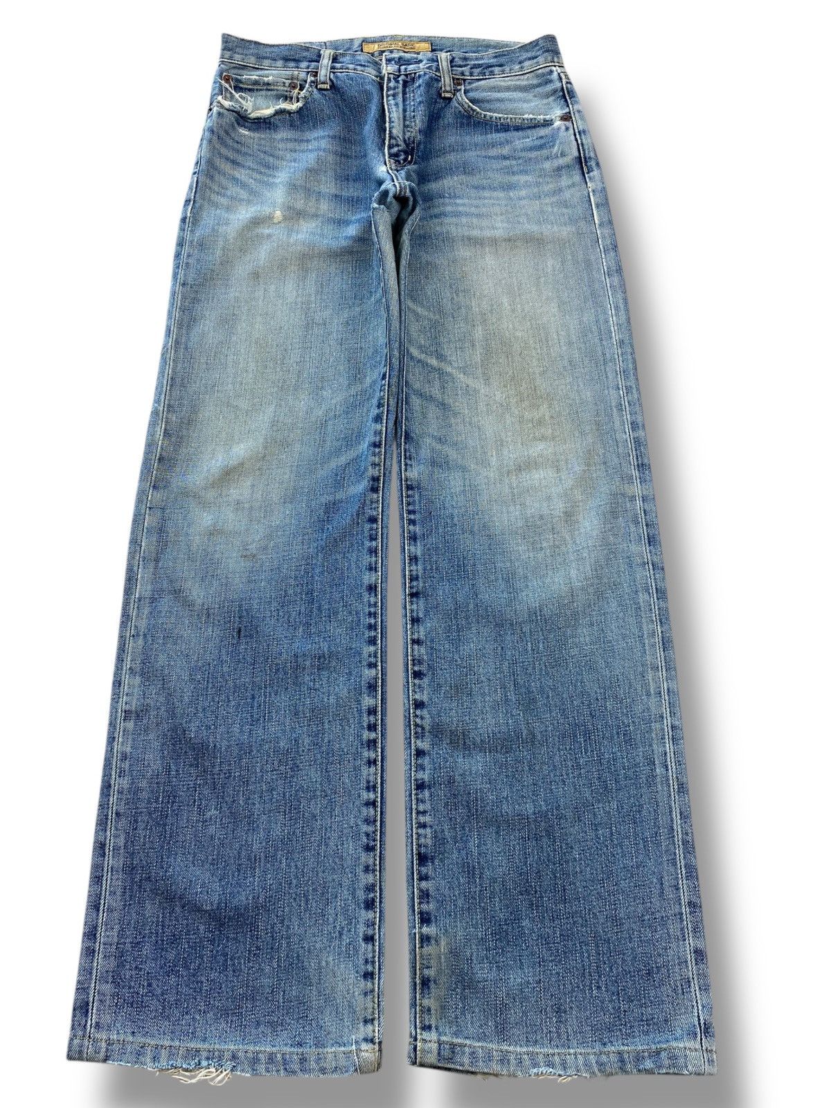 Uniqlo Uniqlo Faded Wash Whiskered Style Straight Leg Jeans Size US 31 - 1 Thumbnail
