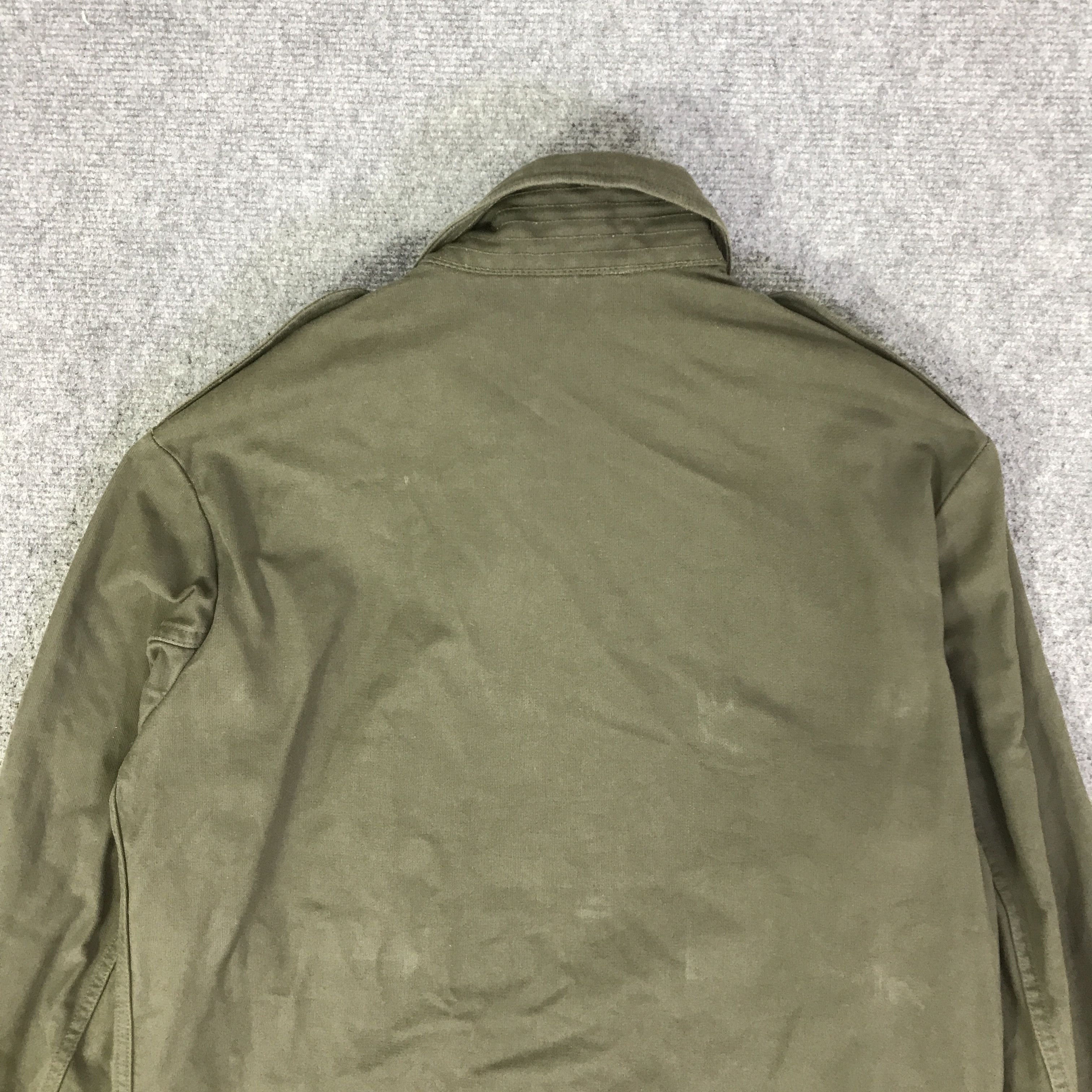 Vintage ARMY GREEN BUTTON JACKET K114B19 Size US L / EU 52-54 / 3 - 4 Thumbnail