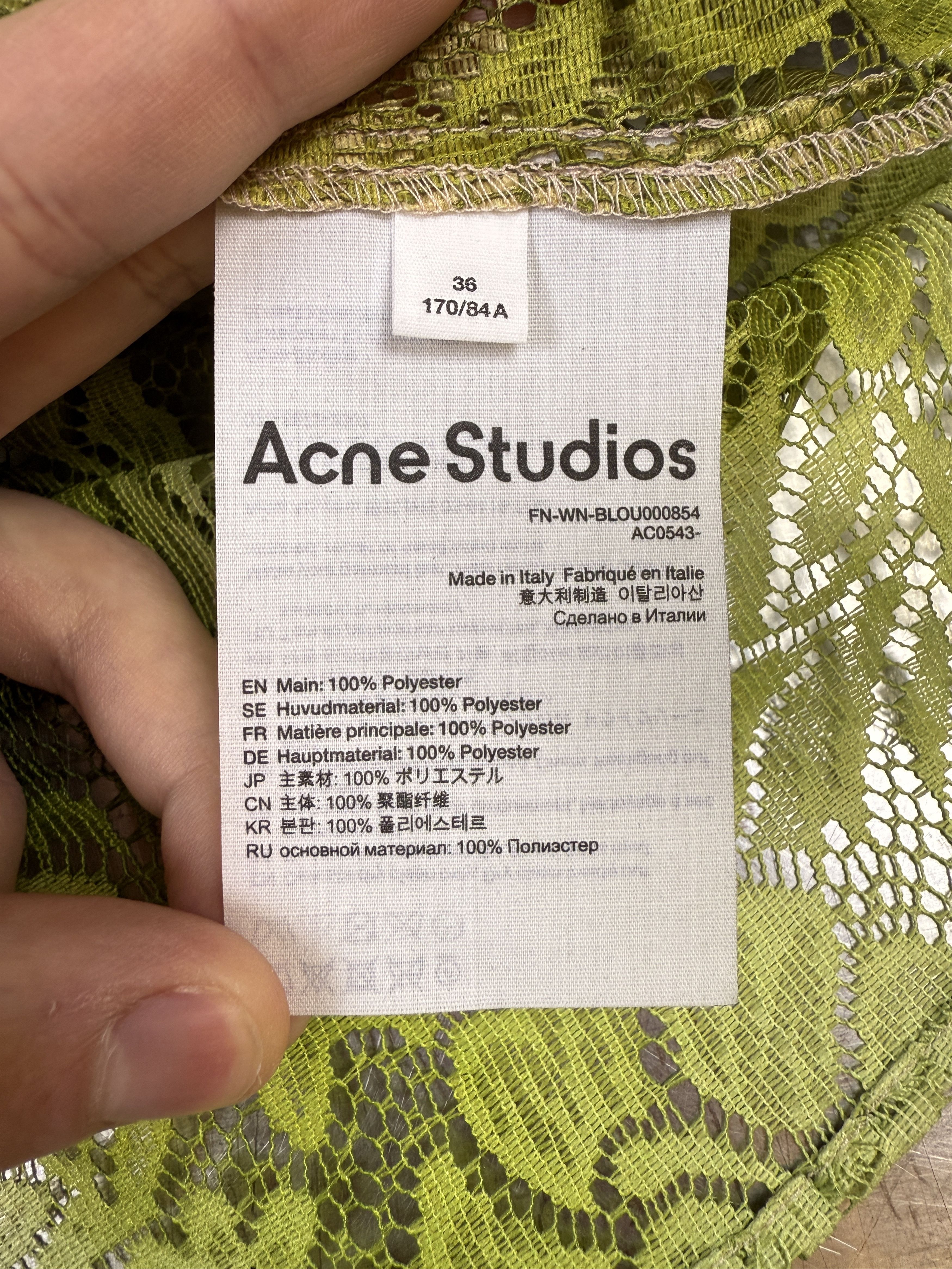 Acne Studios $480 Acne Studios Lace Floral Shirt Size US XS / EU 42 / 0 - 10 Thumbnail