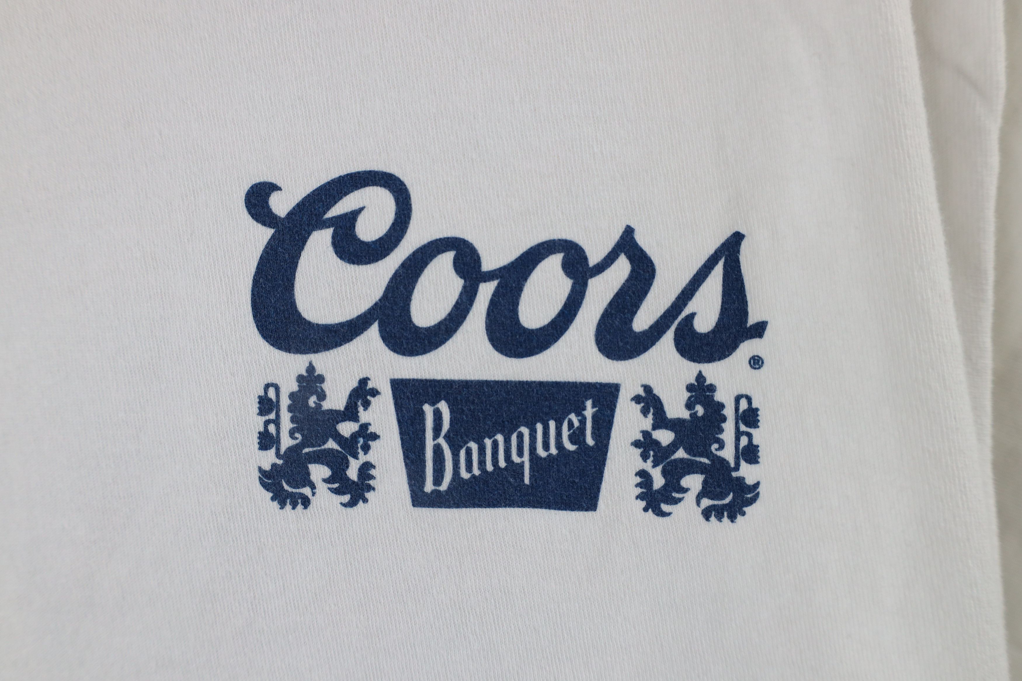 Vintage Retro Coors The Banquet Beer Short Sleeve T-Shirt White Size US L / EU 52-54 / 3 - 4 Thumbnail