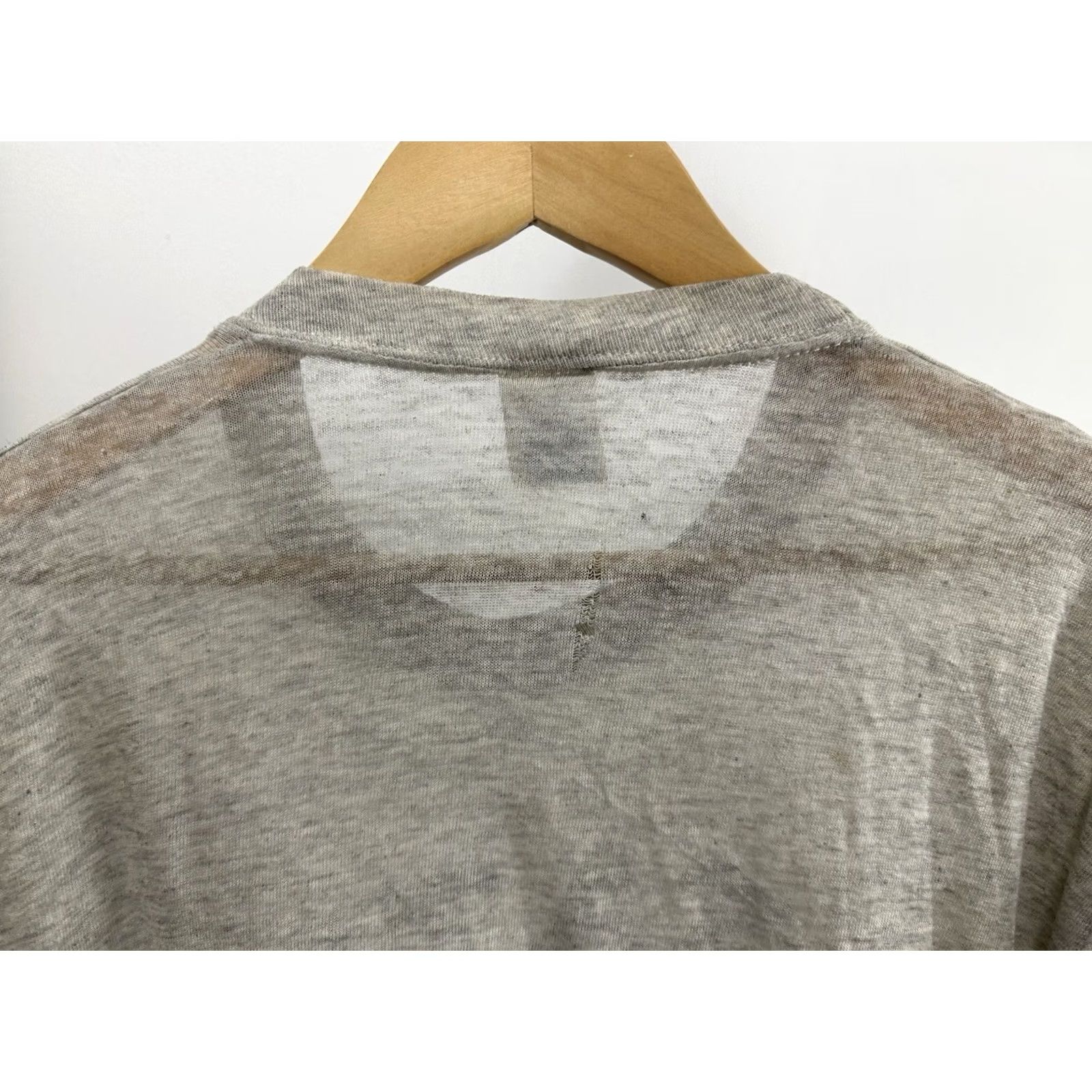 Jerzees VTG 90s State Wayland Wrestling Paper Thin Burnout Worn WIP T-Shirt XL Gray Mens Tee Front Thin Grunge 90s Size US XL / EU 56 / 4 - 5 Thumbnail