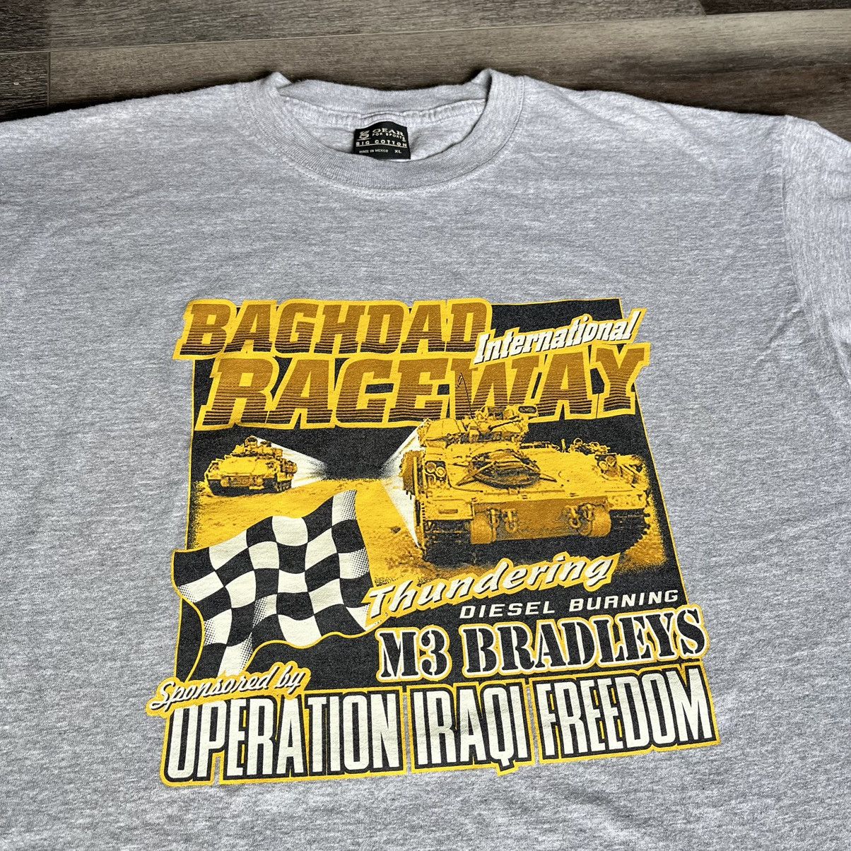 Vintage Vintage Baghdad Raceway Operation Iraqi Freedom Military Tee Size US XL / EU 56 / 4 - 1 Thumbnail