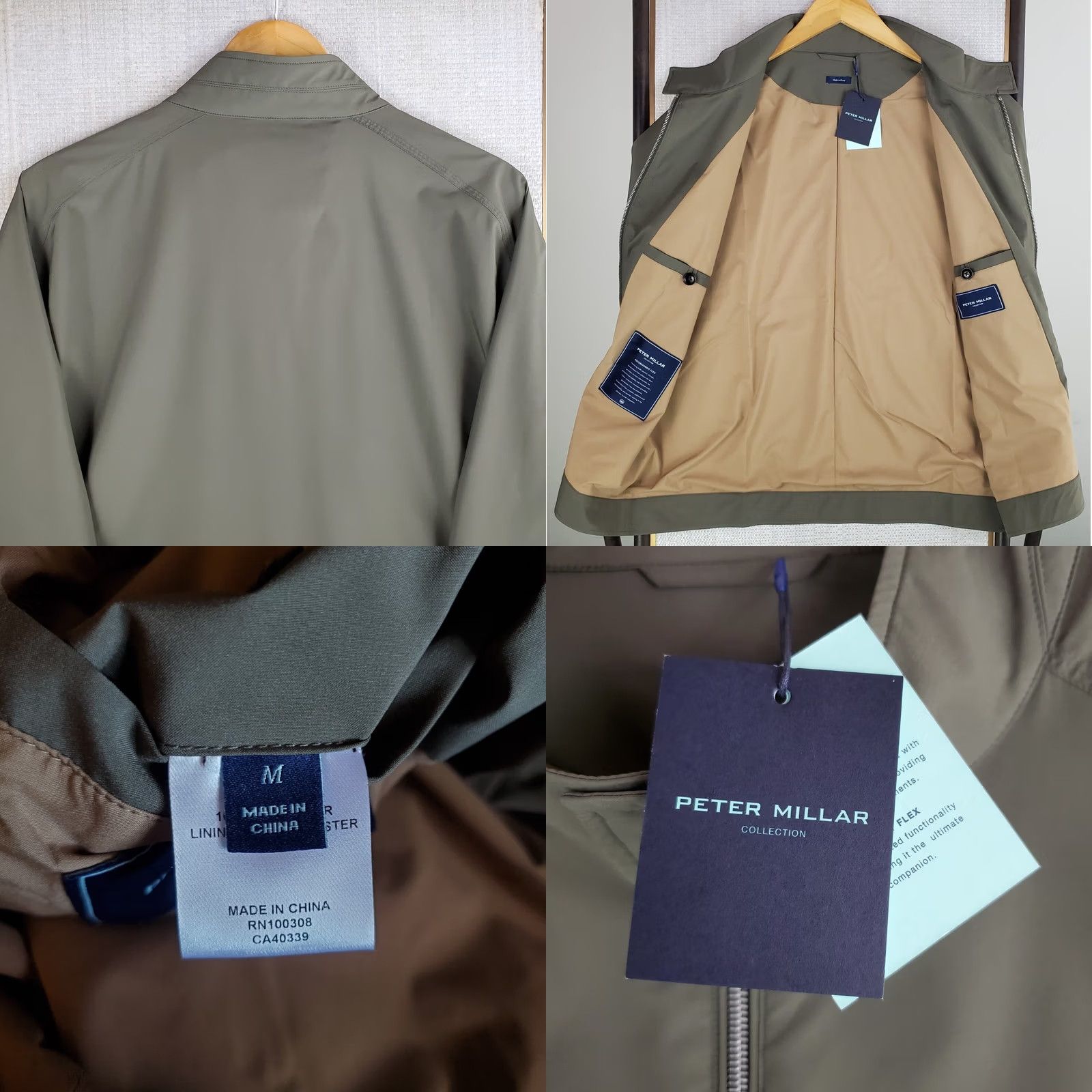 Peter Millar Peter Millar Bomber Jacket Excursionist Flex Mens Flight Navy Green M Regular Zip Wind-Resistant Water-Resistant All Seasons NWT 498 Size US M / EU 48-50 / 2 - 8 Thumbnail
