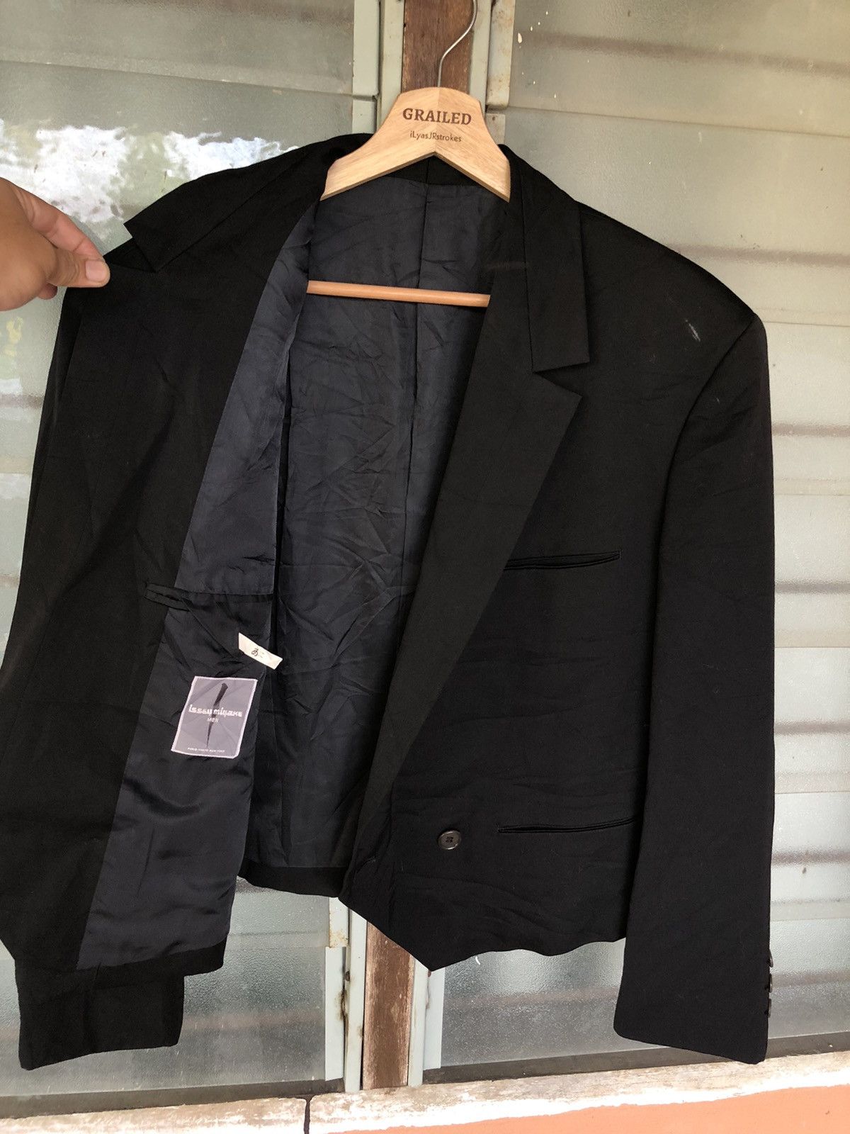 Issey Miyake Vintage Issey Miyake Men Double Breasted Blazer Black Size S Size US S / EU 44-46 / 1 - 8 Thumbnail