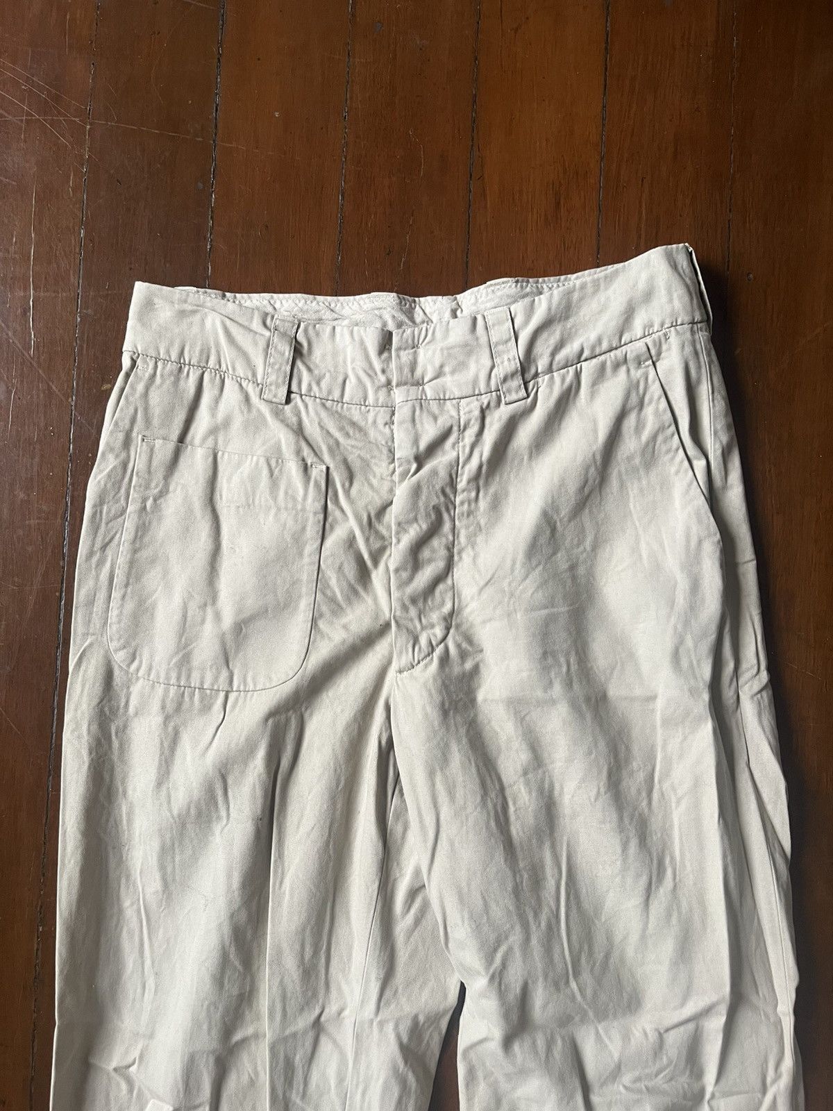 Maison Margiela 2004 Maison Margiela Khaki Wide Leg Pants Size US 30 / EU 46 - 3 Thumbnail