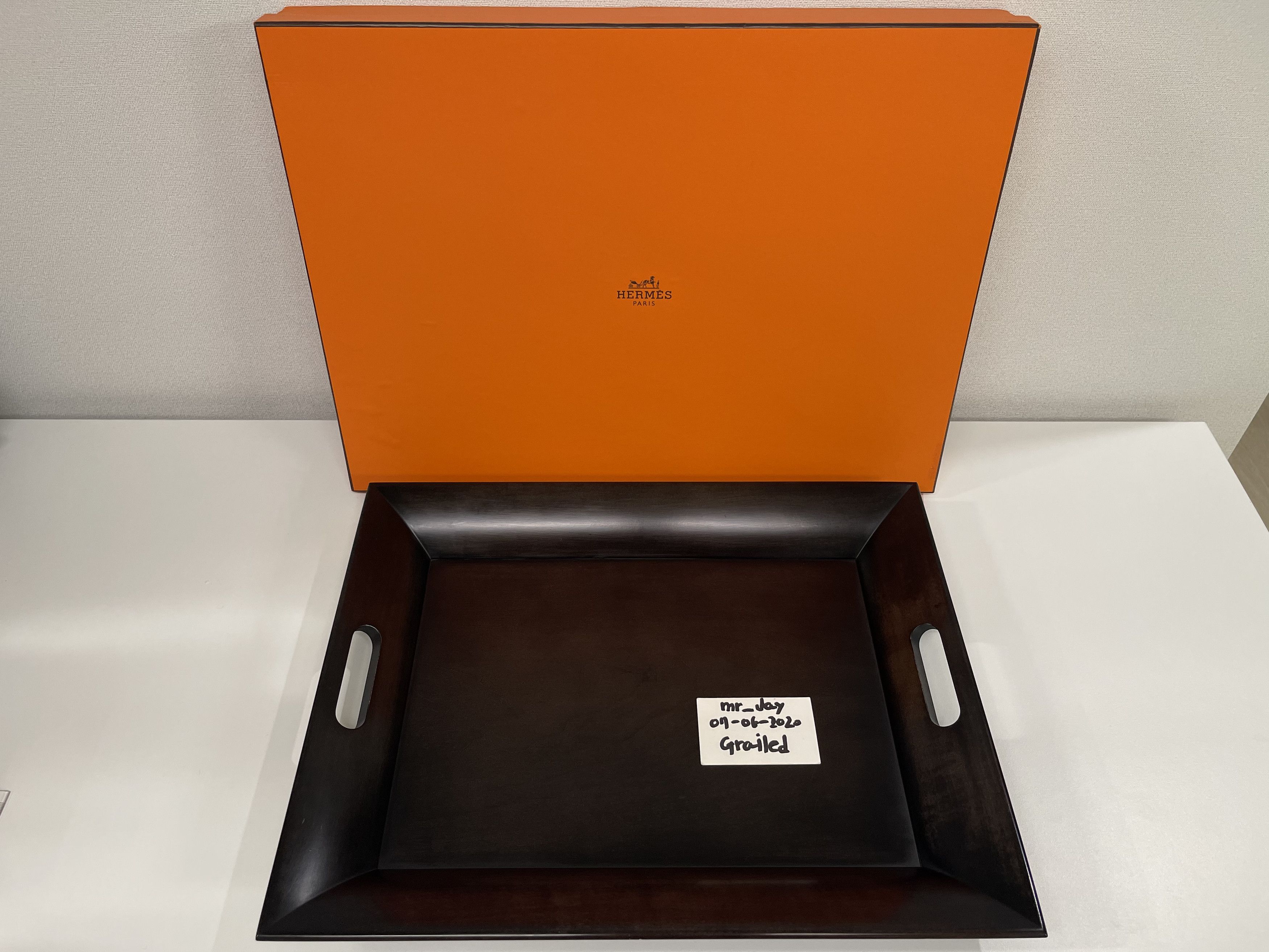 Hermes Hermes Square Rosewood Tray Size ONE SIZE - 11 Thumbnail
