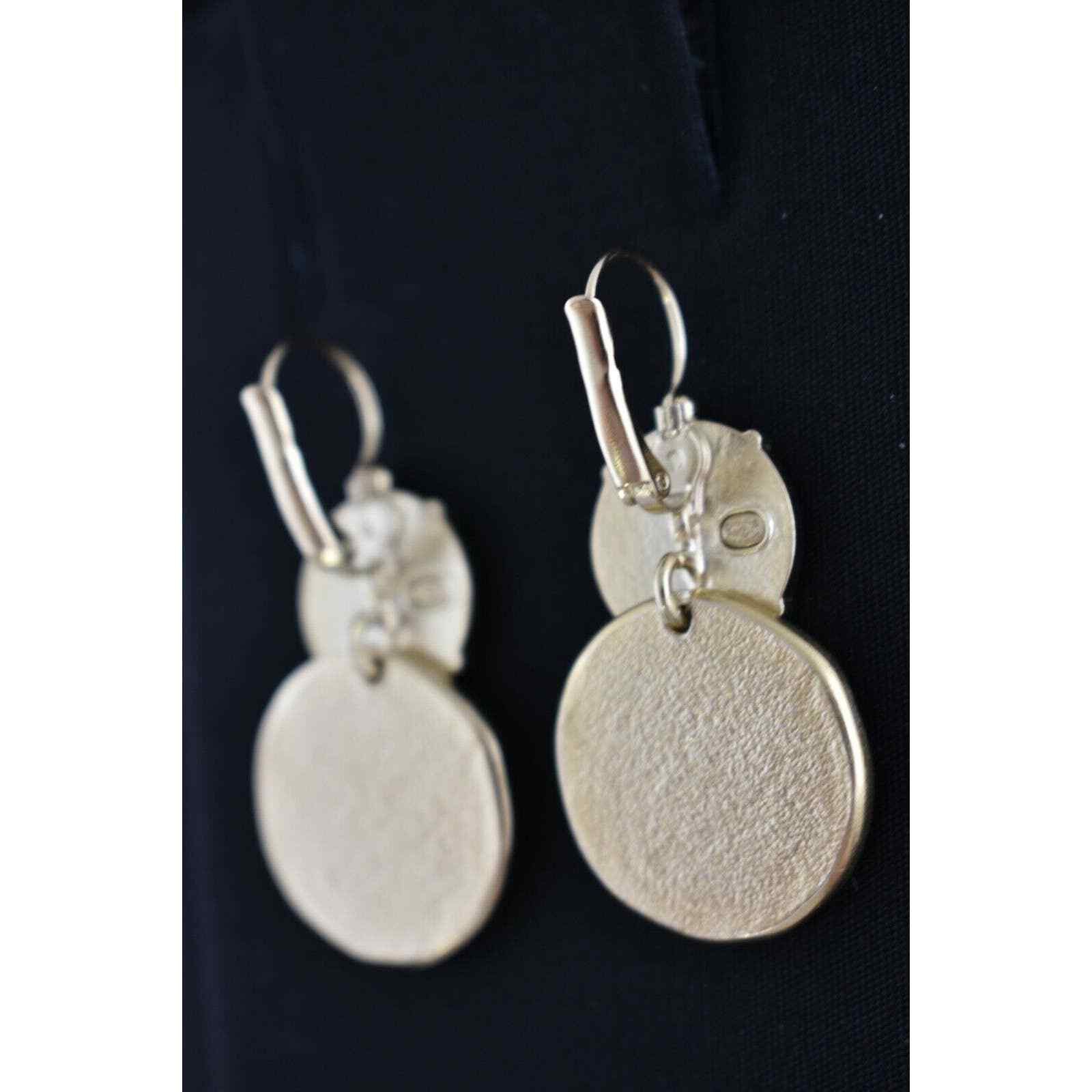 Chanel Chanel Gold Logo Circle Dangle Drop Statement Hoop Earrings Size ONE SIZE - 9 Thumbnail