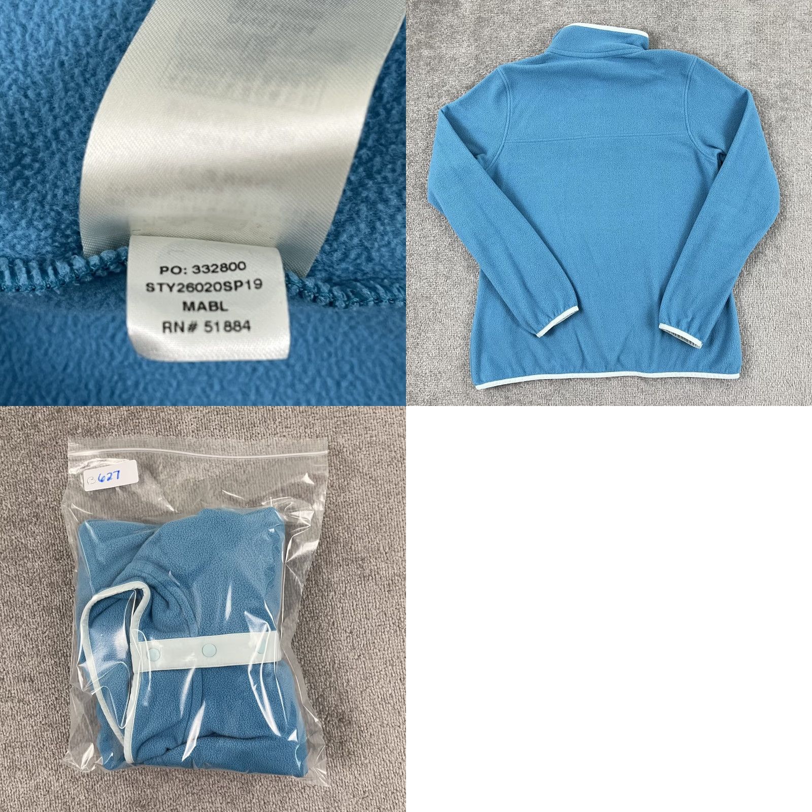 Patagonia PATAGONIA Sweater Womens M Blue Fleece Pullover Hiking Trail Regular Knit-Top, Pocket, Lightweight, Breathable, Logo, Casual, Spring Fall Winter, 90s? Size M / US 6-8 / IT 42-44 - 8 Thumbnail
