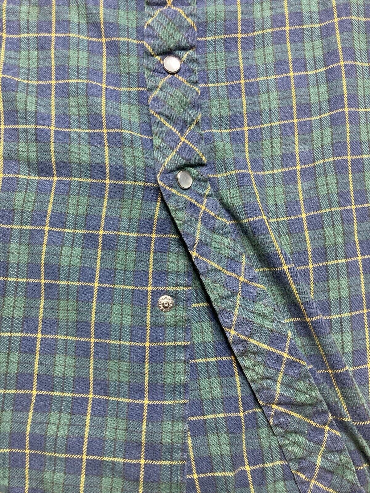 Vintage VTG 70s Pearl snap flannel shirt western cowboy plaid large Size US L / EU 52-54 / 3 - 3 Thumbnail