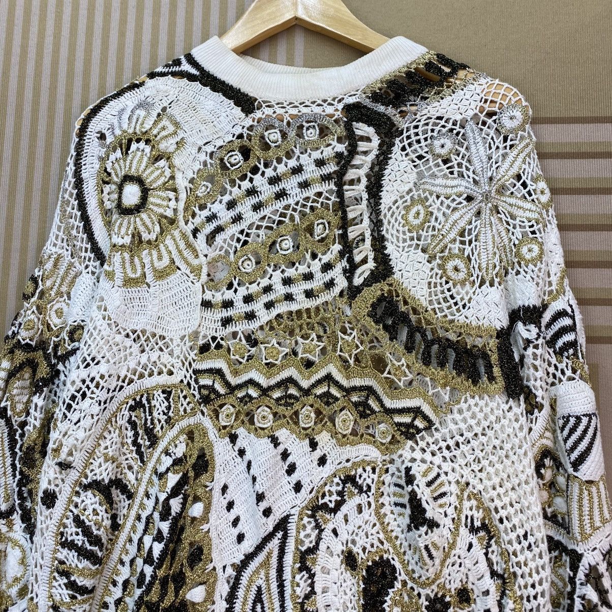 Japanese Brand 🫶 vintage Farnese Mesh Pullover Sweater Size US M / EU 48-50 / 2 - 3 Thumbnail