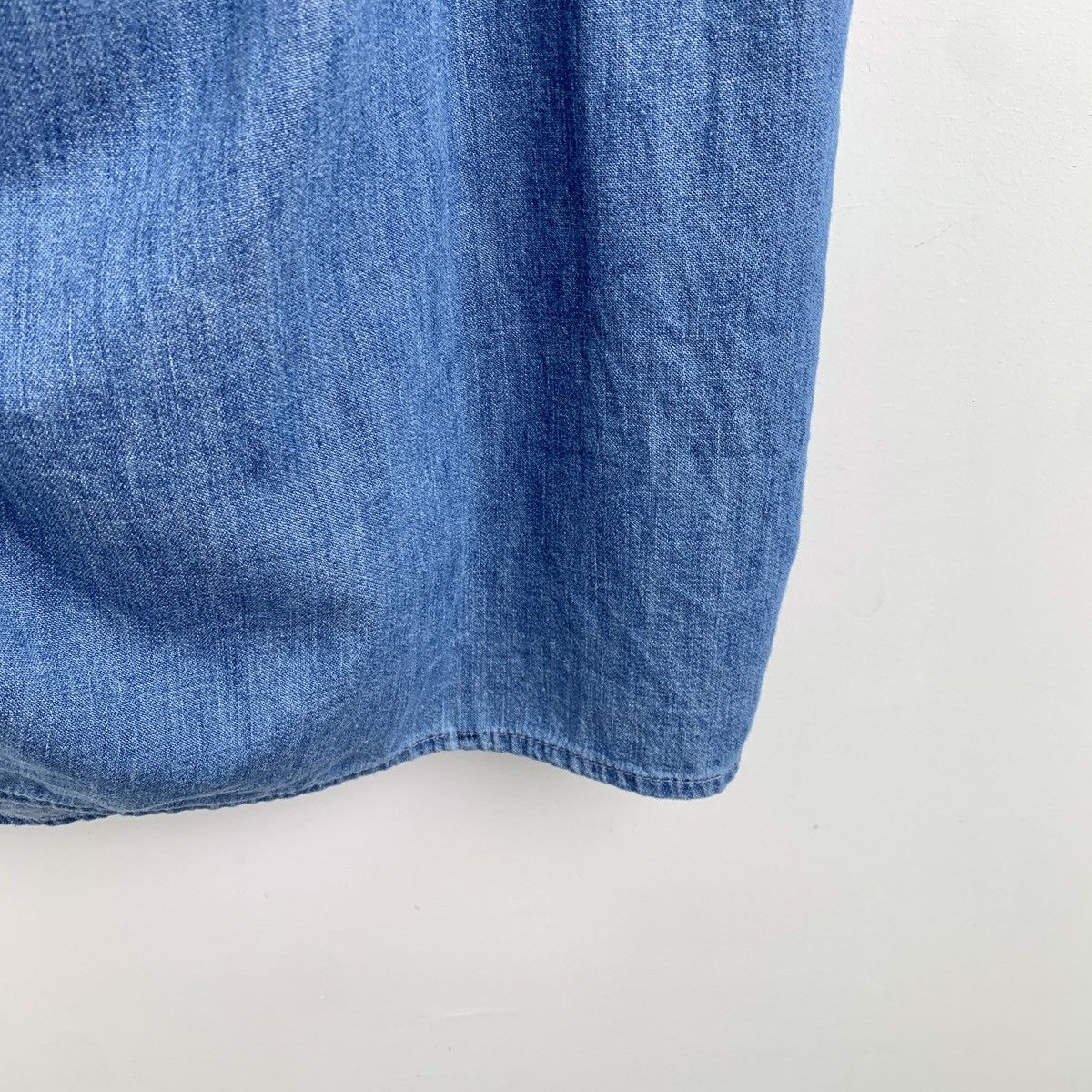 Celine Celine Dark Blue Ruffled Bow Tie Cotton Camisole Dress K26WX Size S / US 4 / IT 40 - 4 Thumbnail