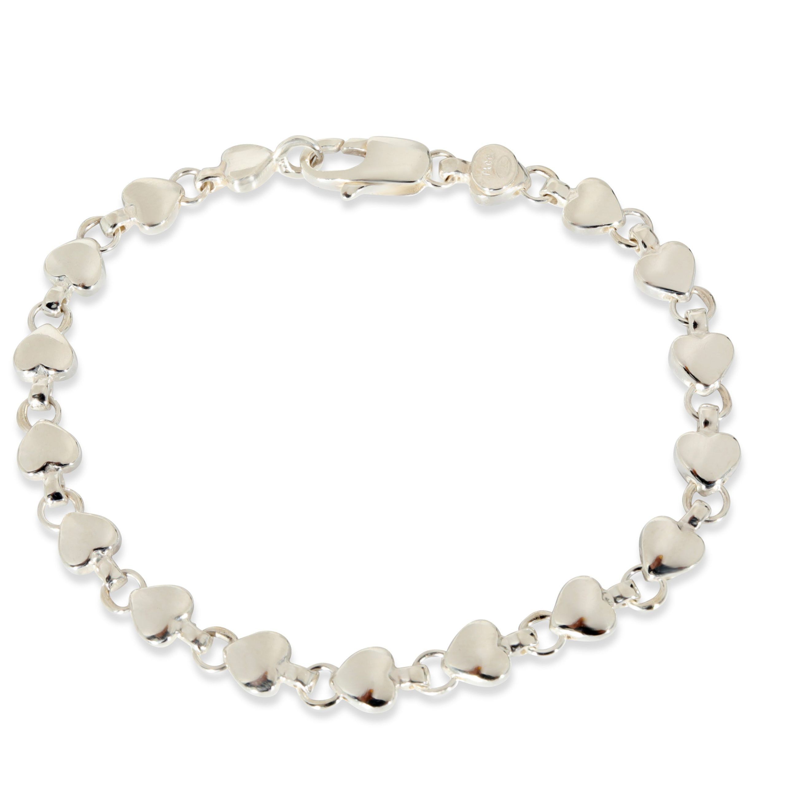 Tiffany & Co. Vintage Heart Link Bracelet in Sterling Silver