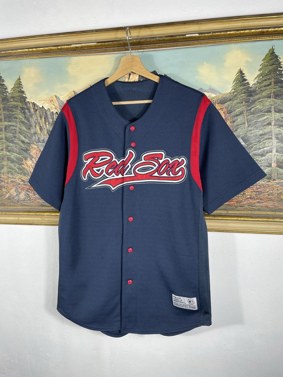MLB × Vintage Vintage Retro Y2k 00s Button Ups Shirt Red Sox MLB Jersey Size US M / EU 48-50 / 2 - 2 Thumbnail