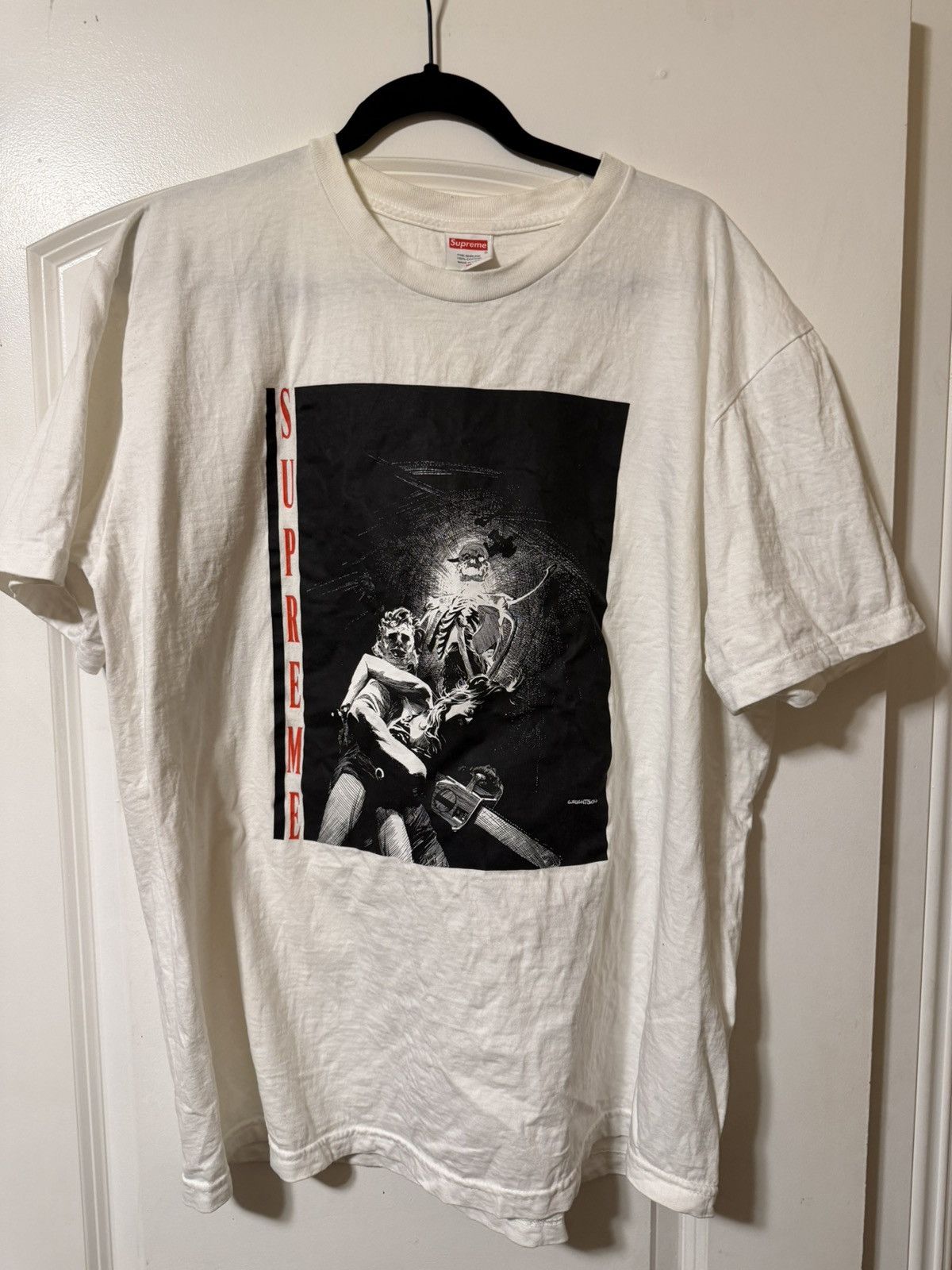 Supreme Supreme Horror Tee White XL FW17 Size US XL / EU 56 / 4 - 1 Thumbnail
