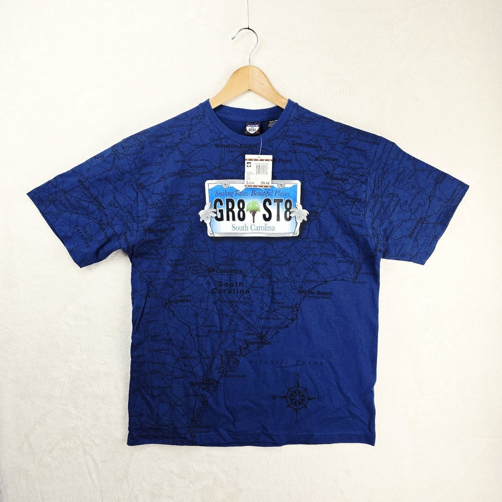 Other NWT Vintage State Of Mine South Carolina Map AOP Shirt Large Size US L / EU 52-54 / 3 - 2 Thumbnail