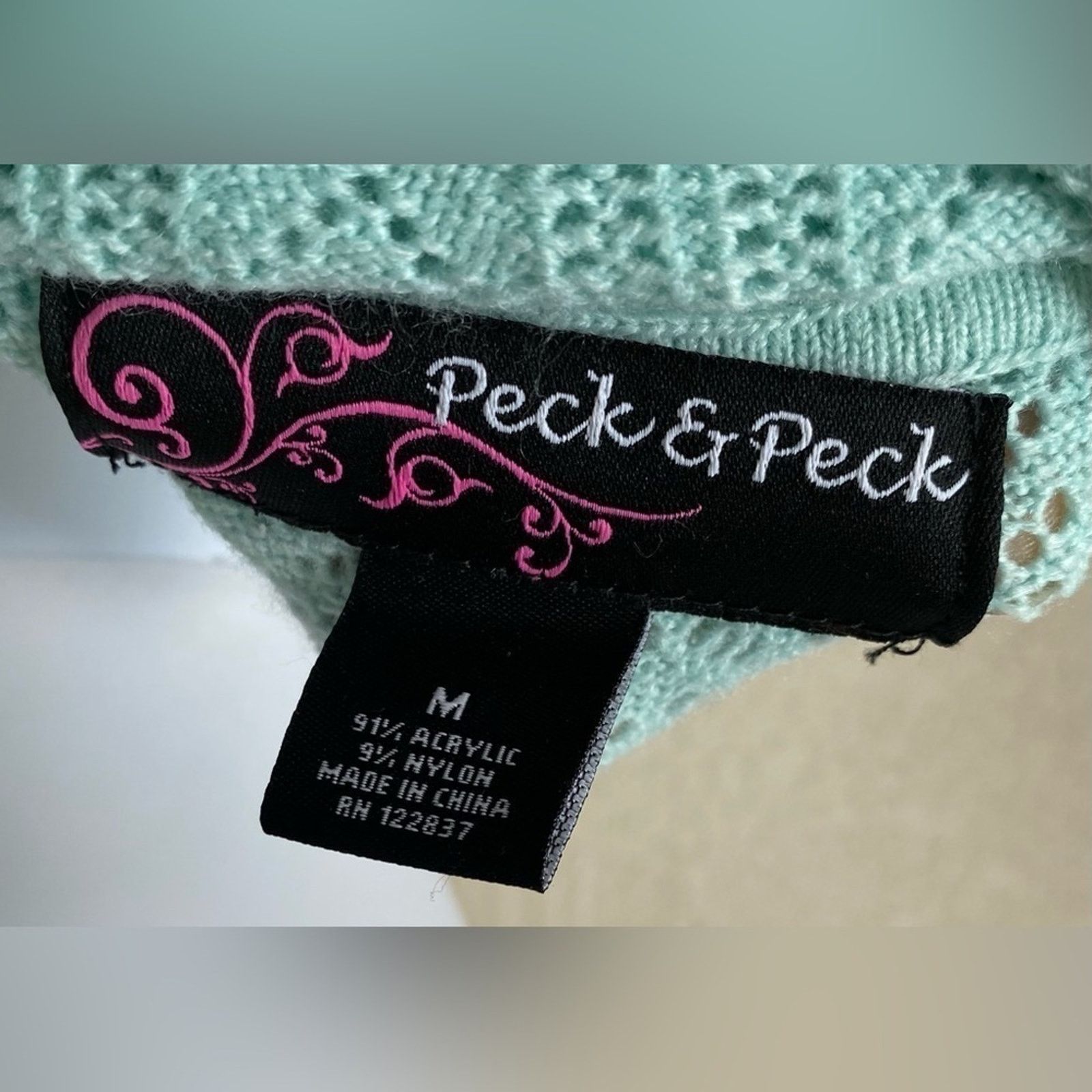 Other Peck & Peck | Turquoise Cowl Neck Pullover Sweater | Small Size S / US 4 / IT 40 - 3 Thumbnail
