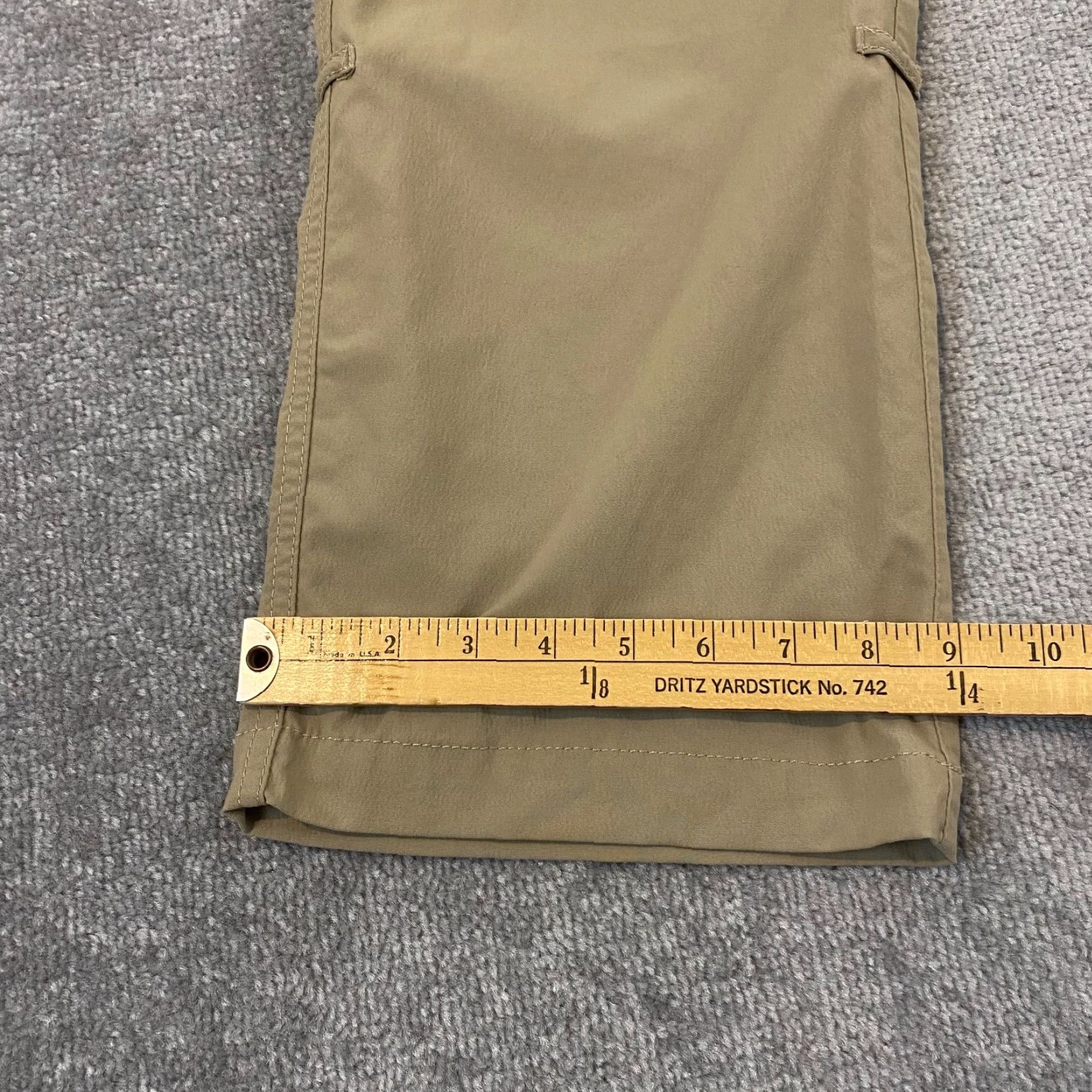Vintage Clothing Arts Pants Women 16 Petite Brown Cargo Travel Pick-Pocket Proof Roll Up Cargo Pants Women 16P Brown Size 38" / US 16 / IT 52 - 5 Thumbnail