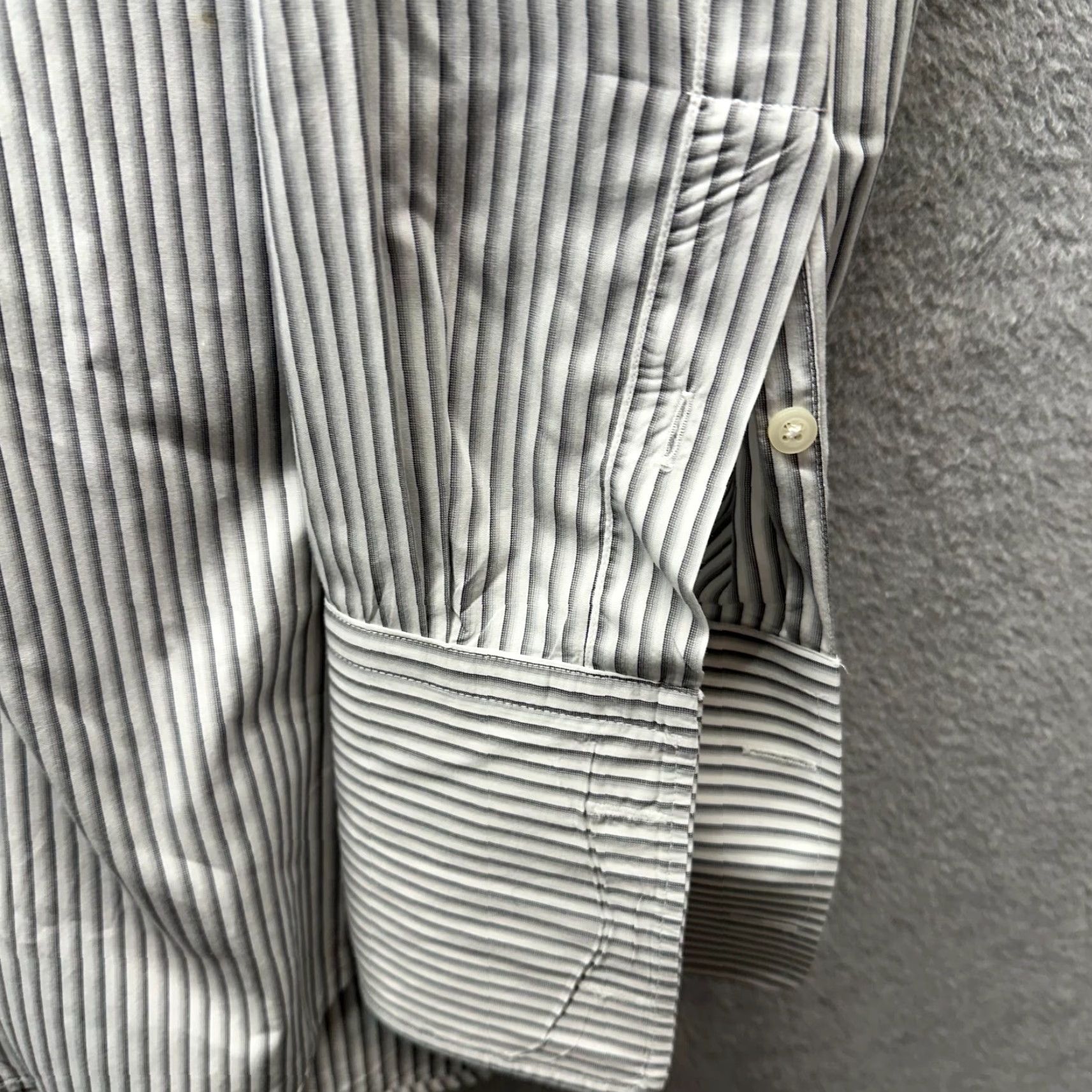 Robert Talbott Robert Talbott Shirt Mens 15.5 Large White Cotton Button-Up Dress Slim Casual 90s Size 42R - 6 Thumbnail