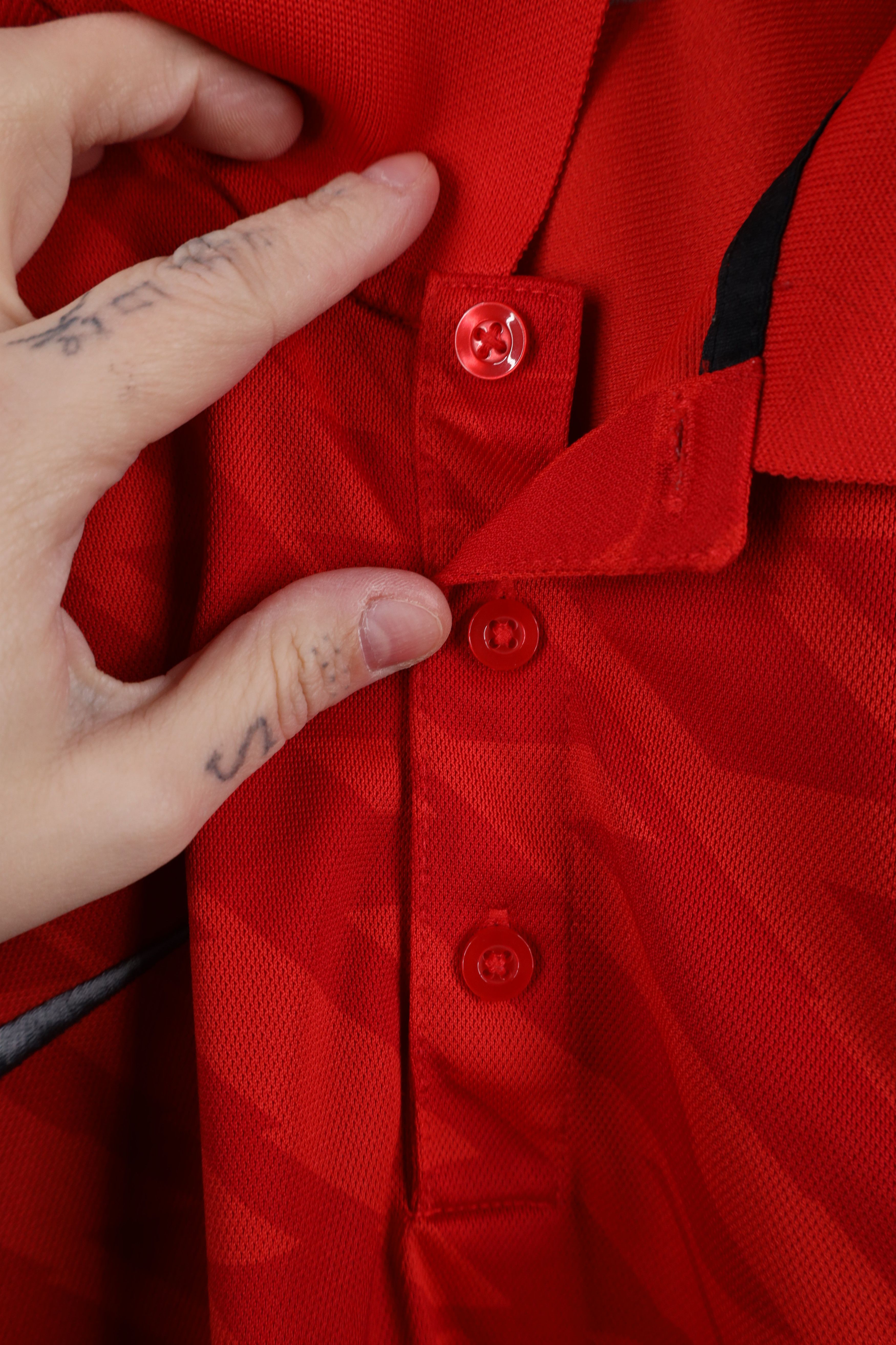 Nike × Vintage Nike Ohio State University Football Geometric Polo Shirt Red Size US XL / EU 56 / 4 - 7 Thumbnail