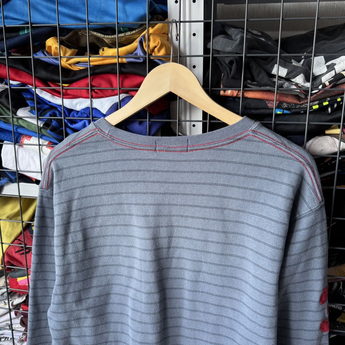 Polo Ralph Lauren × Ralph Lauren × Vintage Polo Ralph Lauren Striped Chief Keef Style Sweatshirt Size US XL / EU 56 / 4 - 8 Thumbnail