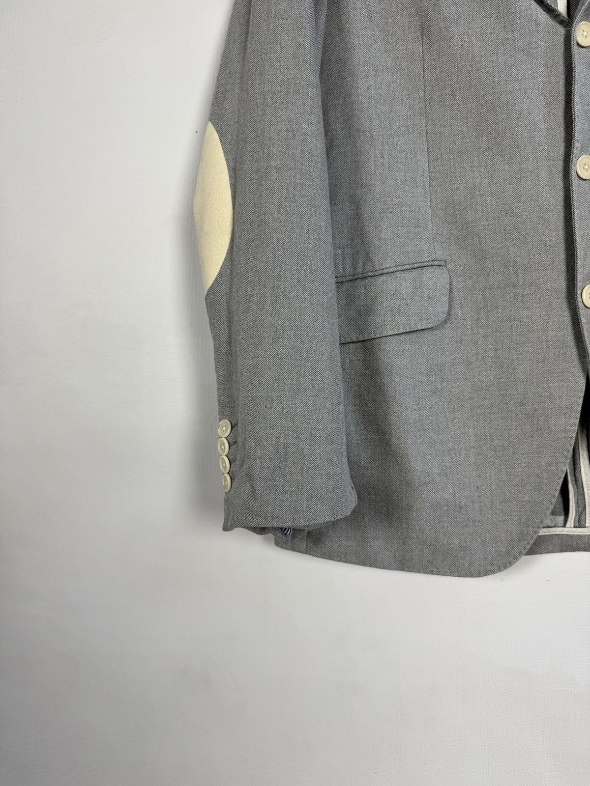 Hackett Hackett London Blazer With Elbow Patches Cotton Size 42R Size 42R - 4 Thumbnail