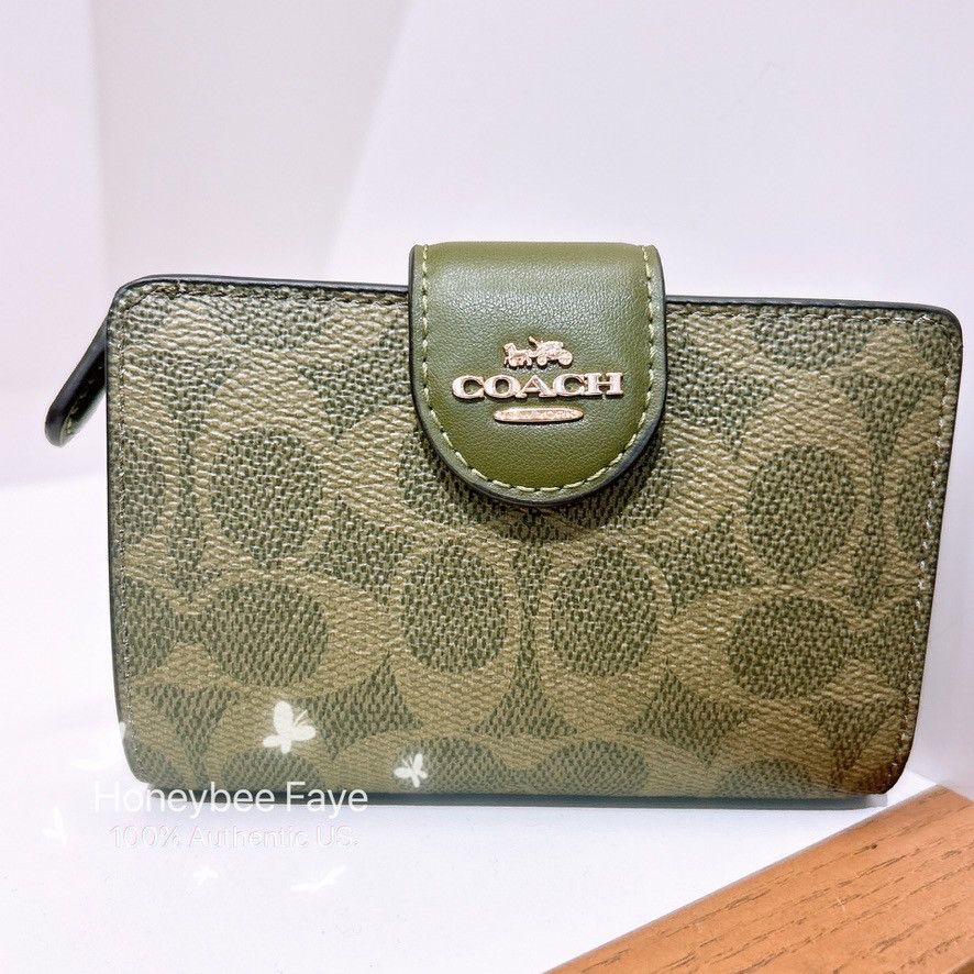 Coach Medium Corner Zip Wallet In Signature Canvas CW786 Size ONE SIZE - 2 Thumbnail