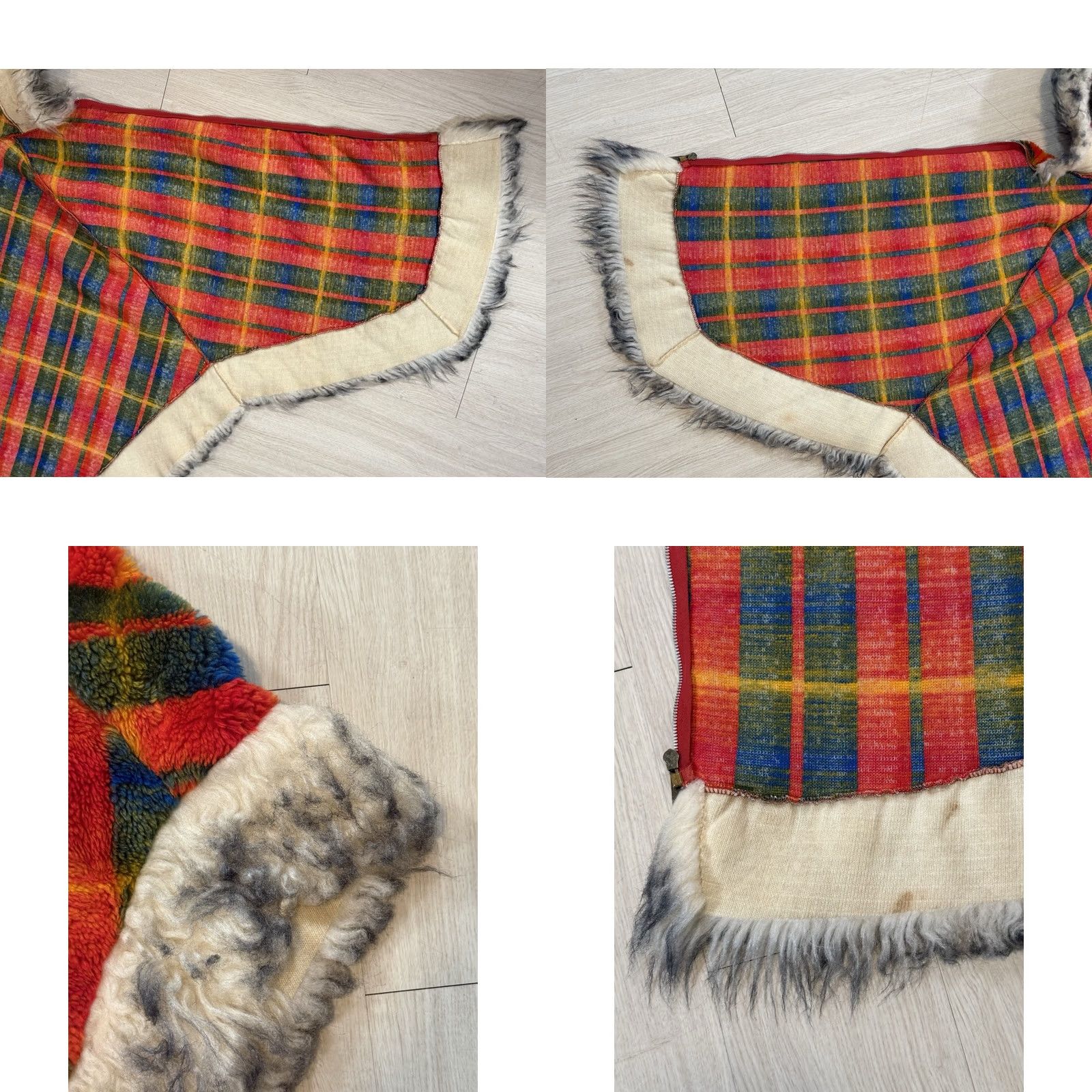 Vintage VINTAGE 60s Women's Poncho Cape Plaid OSFA Mod Carnaby Street Bohemian ILGWU USA Size ONE SIZE - 8 Thumbnail